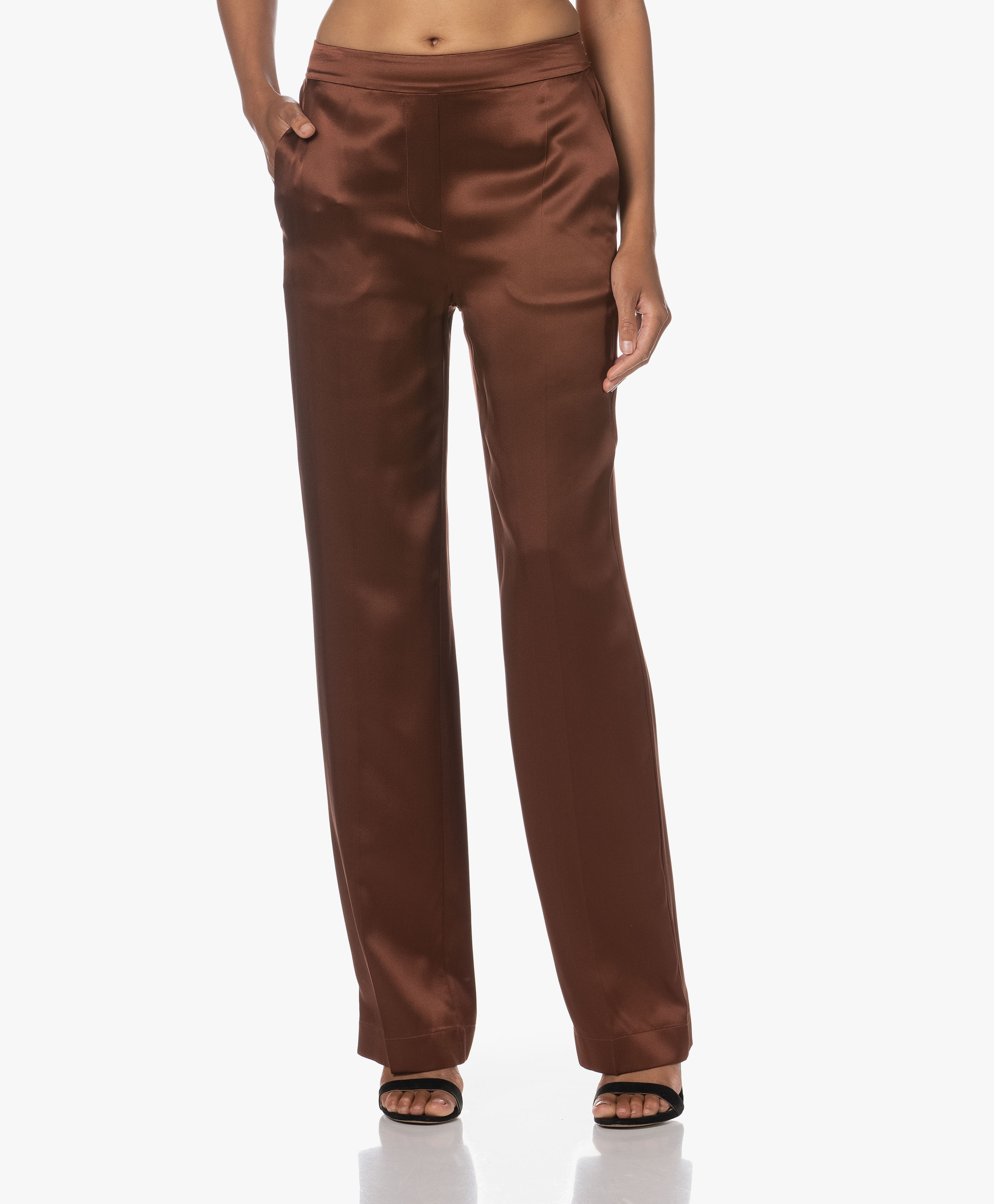 Tova Zijde-Satijnen Pull-on Broek