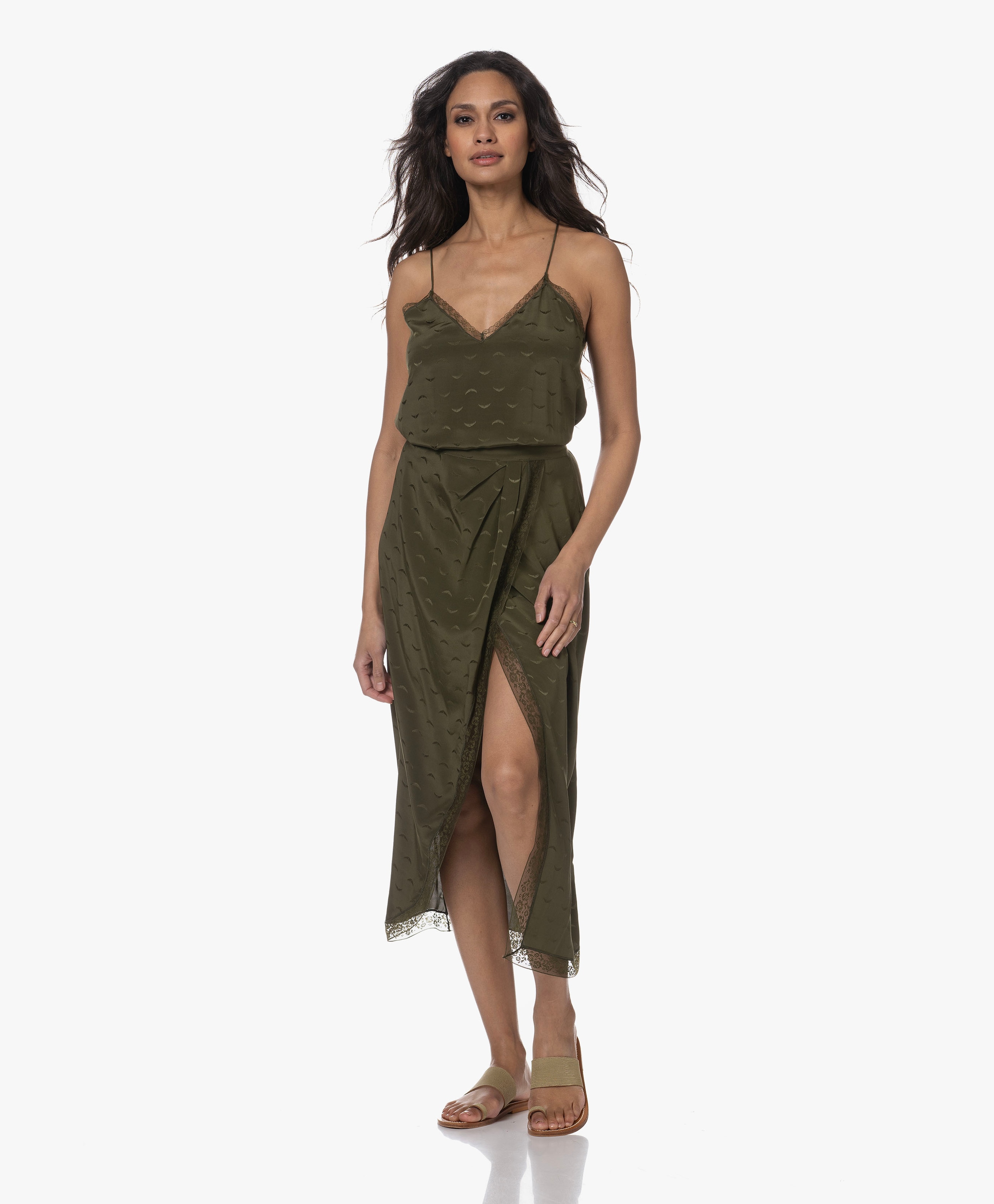 Rixi Jacquard Wings Zijden Jurk