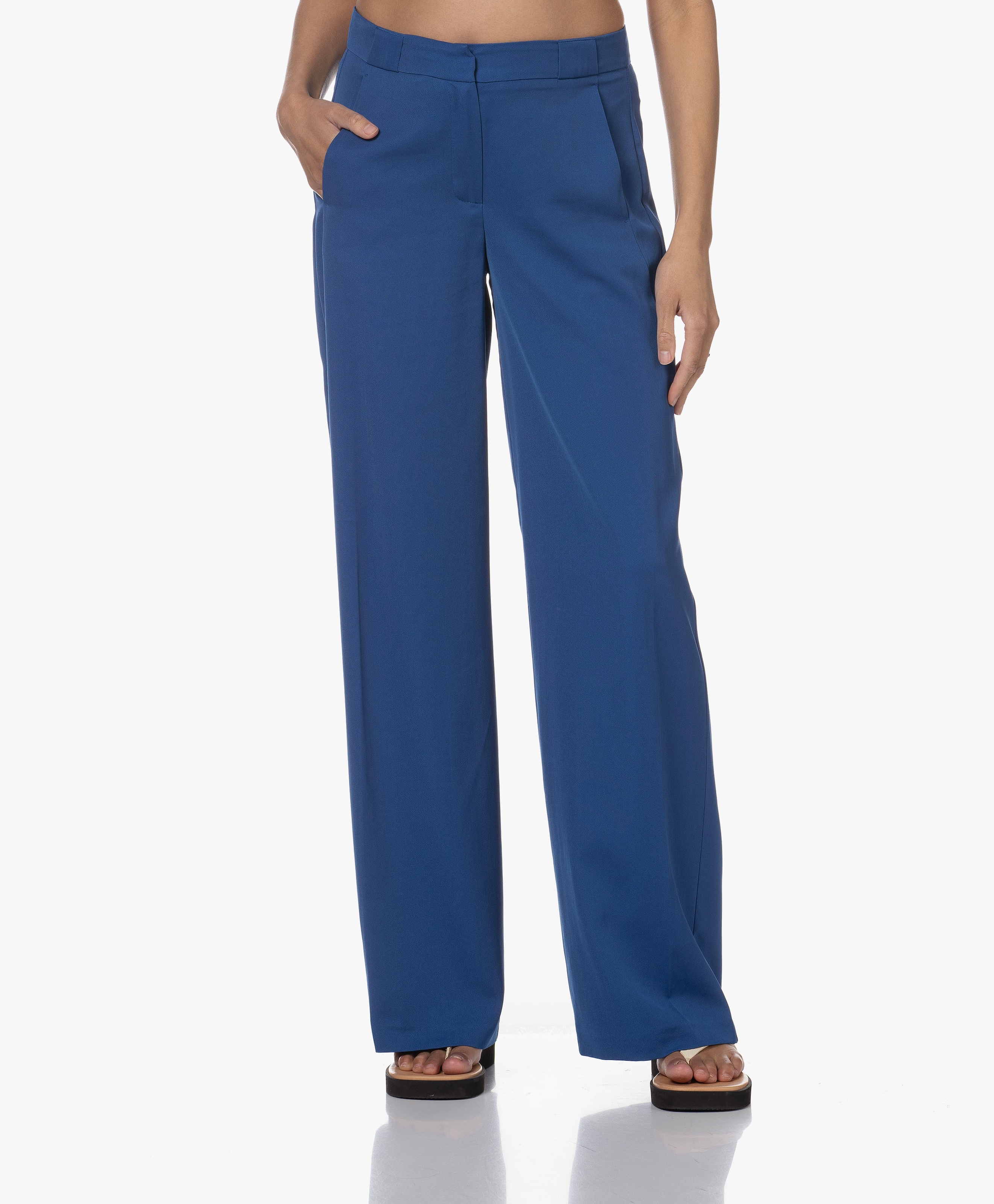 Helena Lyocellmix Bandplooi Pantalon