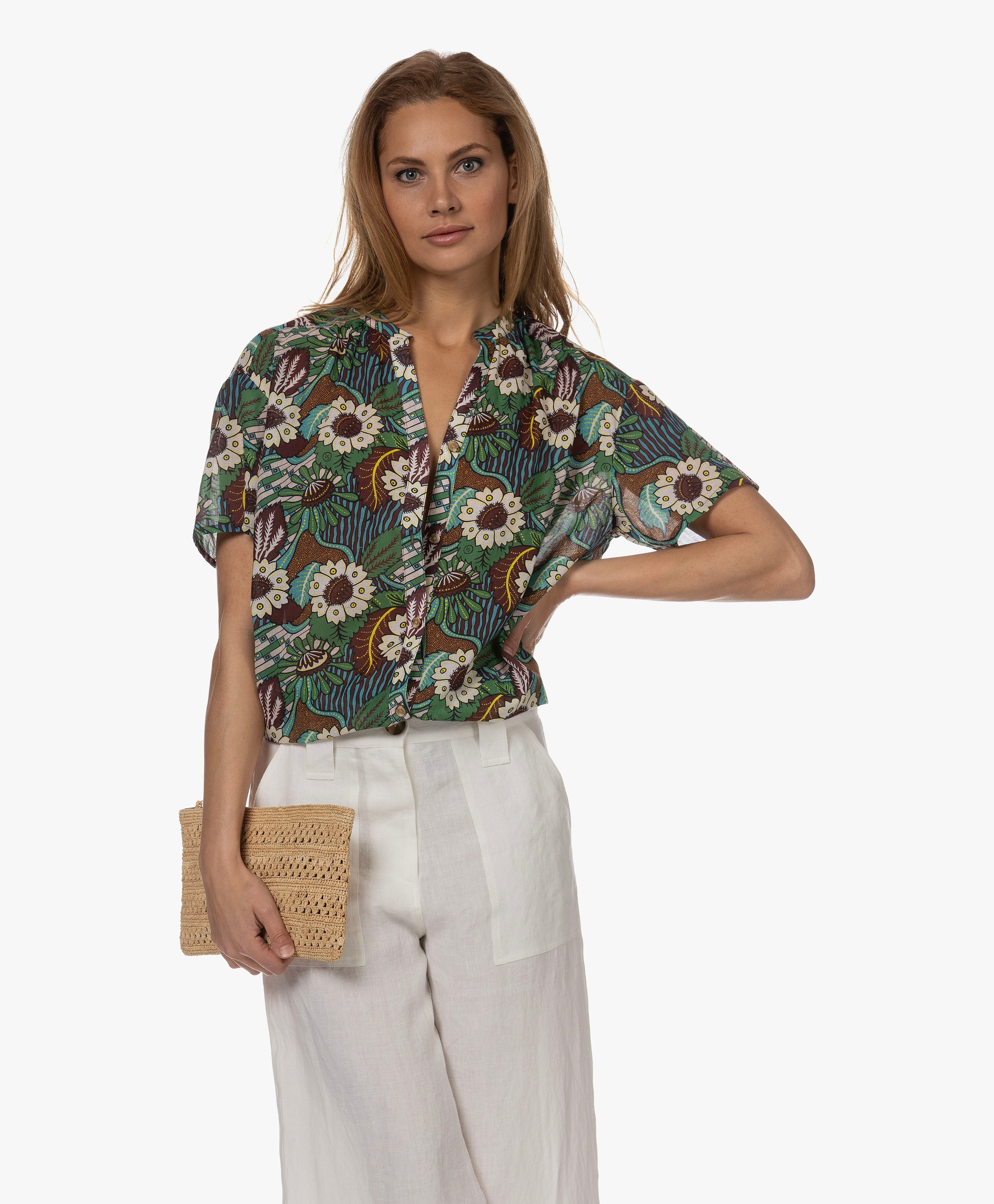 Raffia Clutch