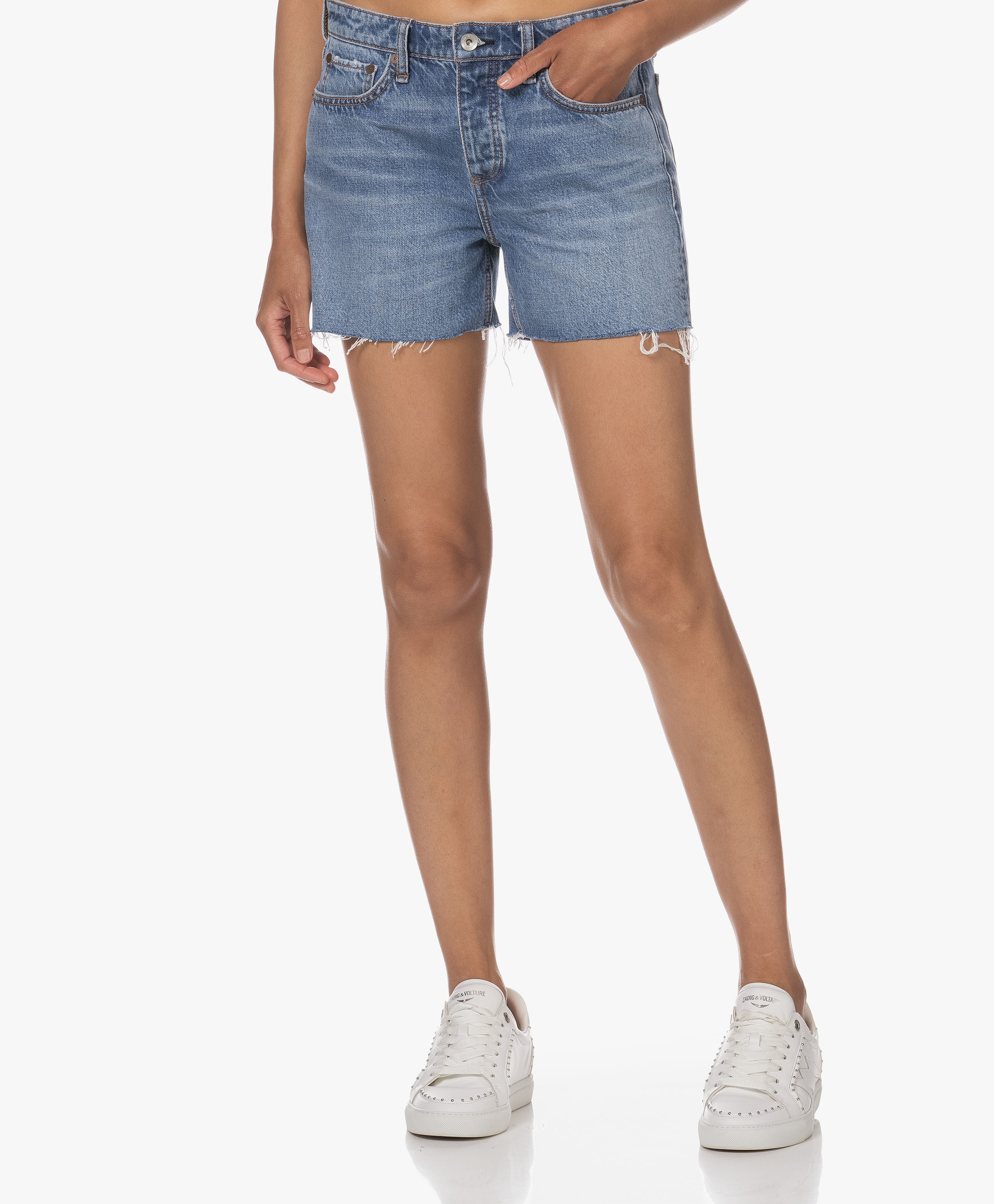 Dre Low-rise Denim Shorts