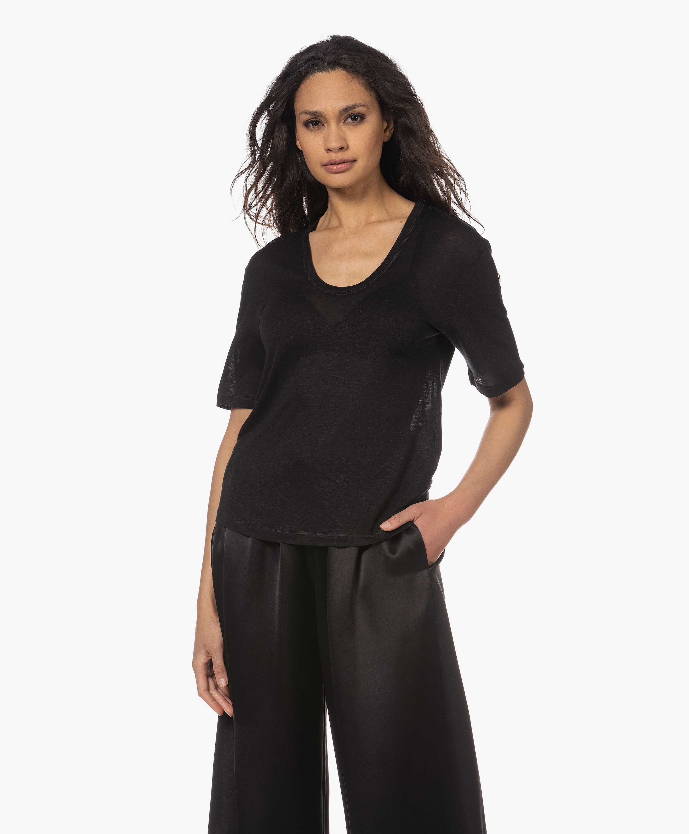 Amaringa Lyocell en Linnen T-shirt