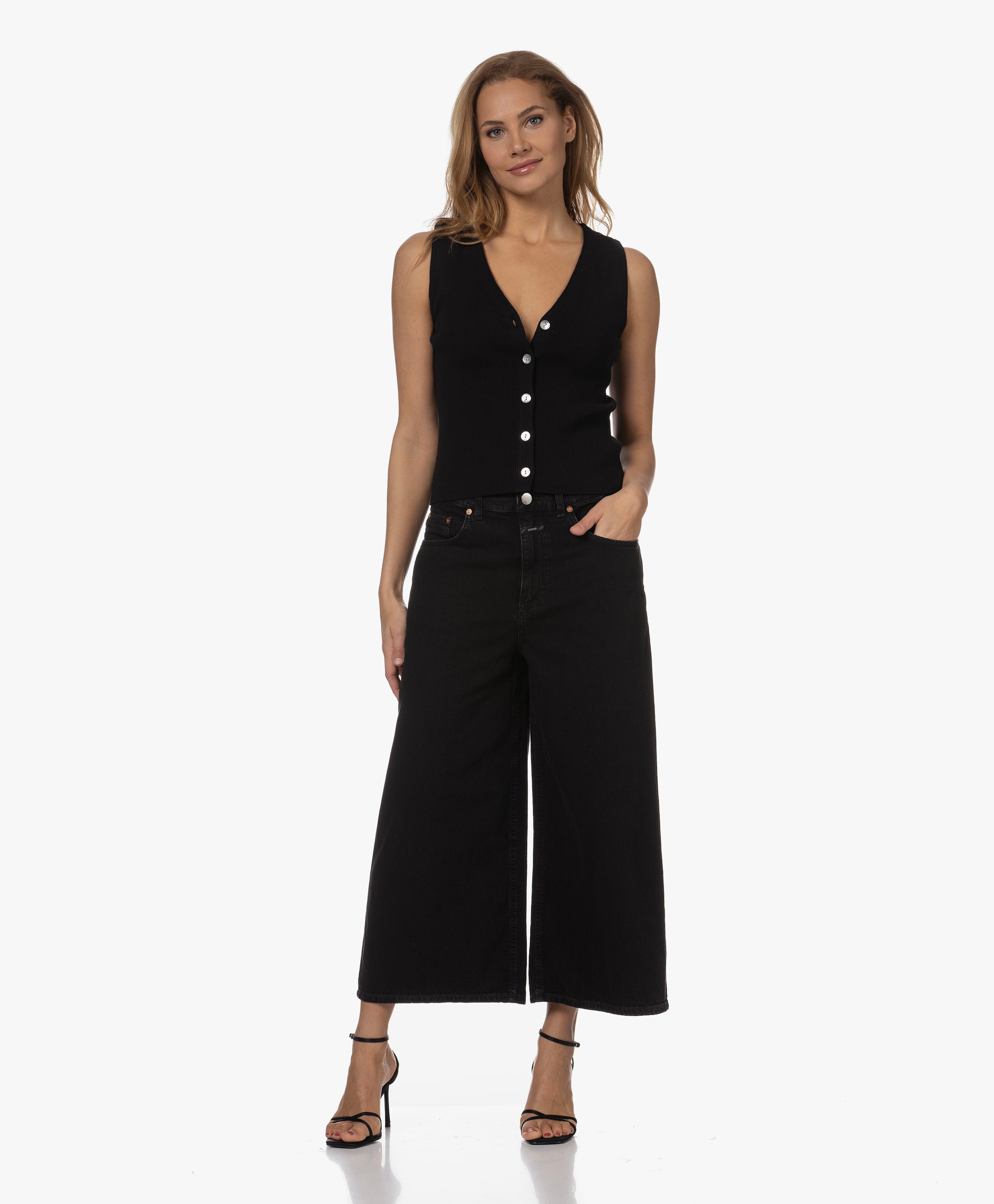 Lyna Wijde Pijpen Cropped Jeans