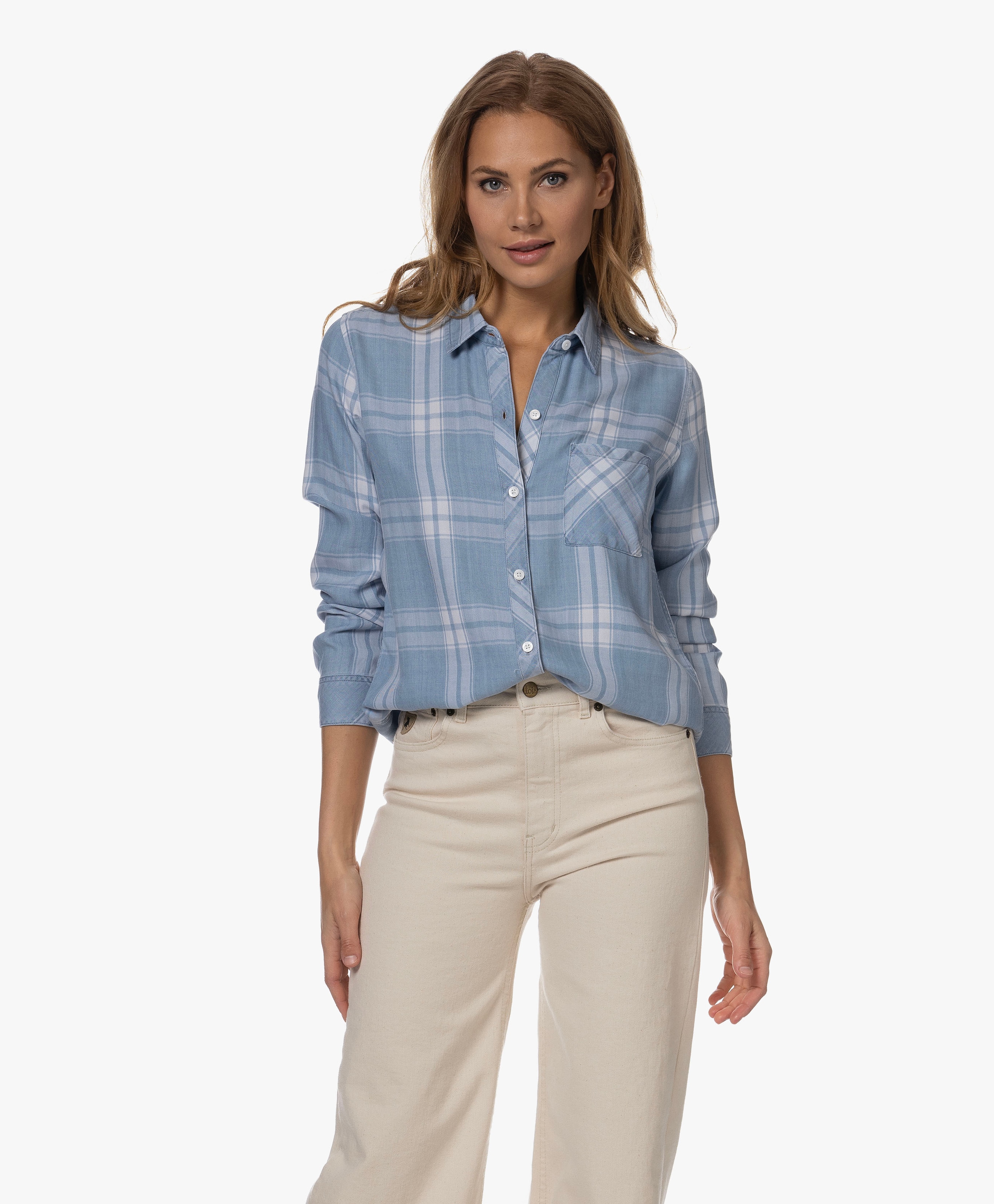 Hunter Geruite Viscose Blouse