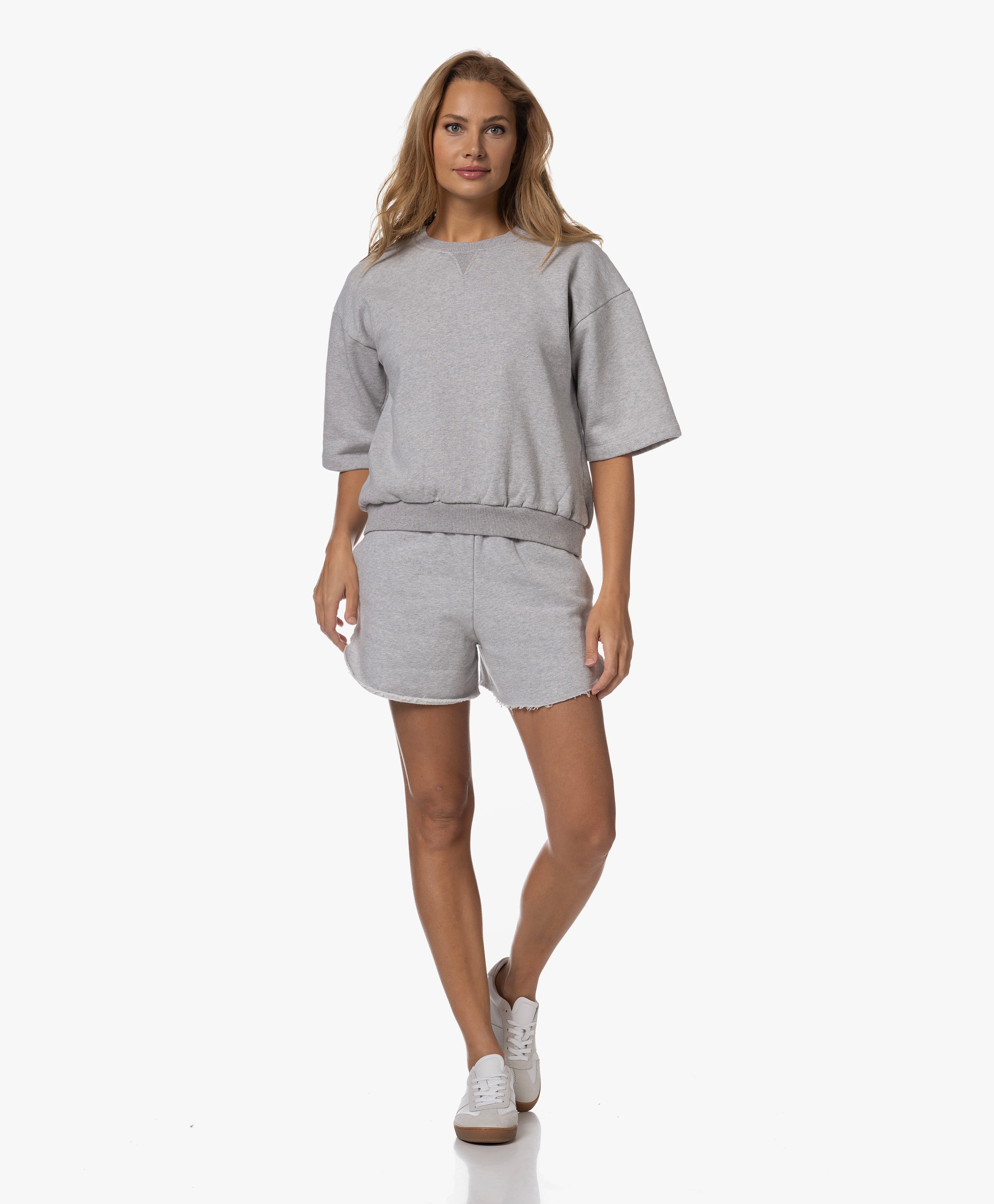 The Maeve Boxy Sweater Met Korte Mouwen