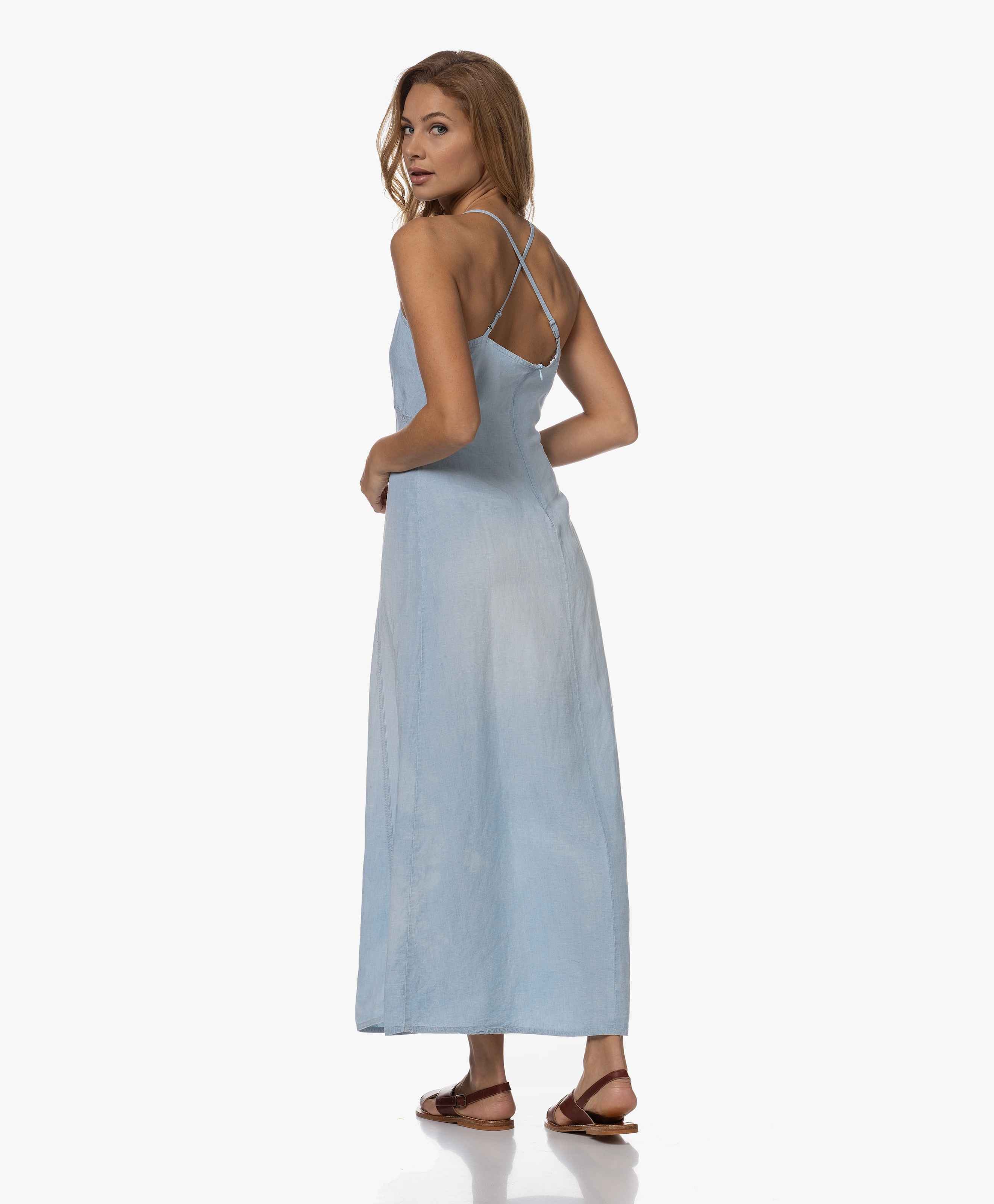 Faith Maxi Jurk Met Denim Look