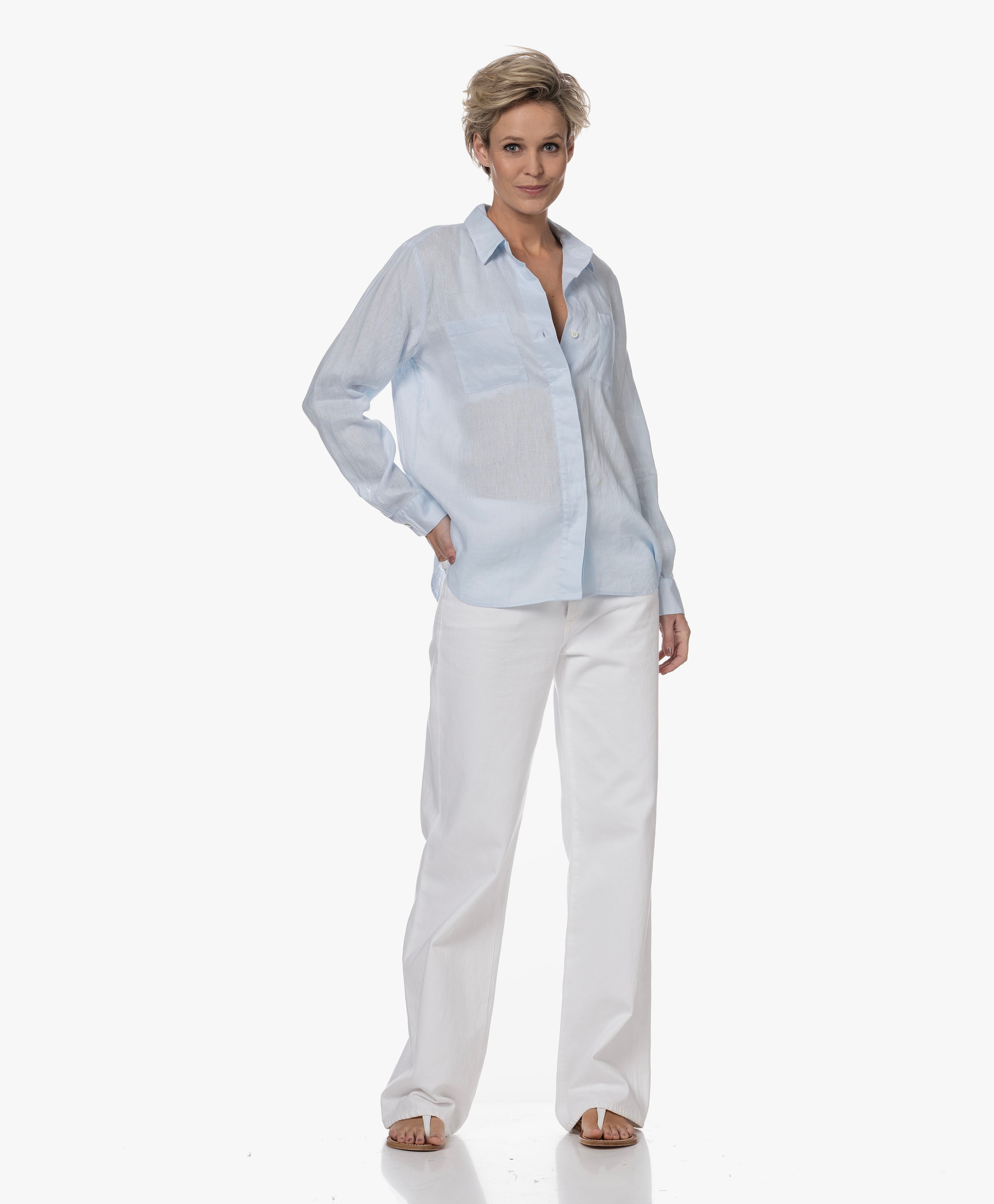 Linnen Overhemdblouse
