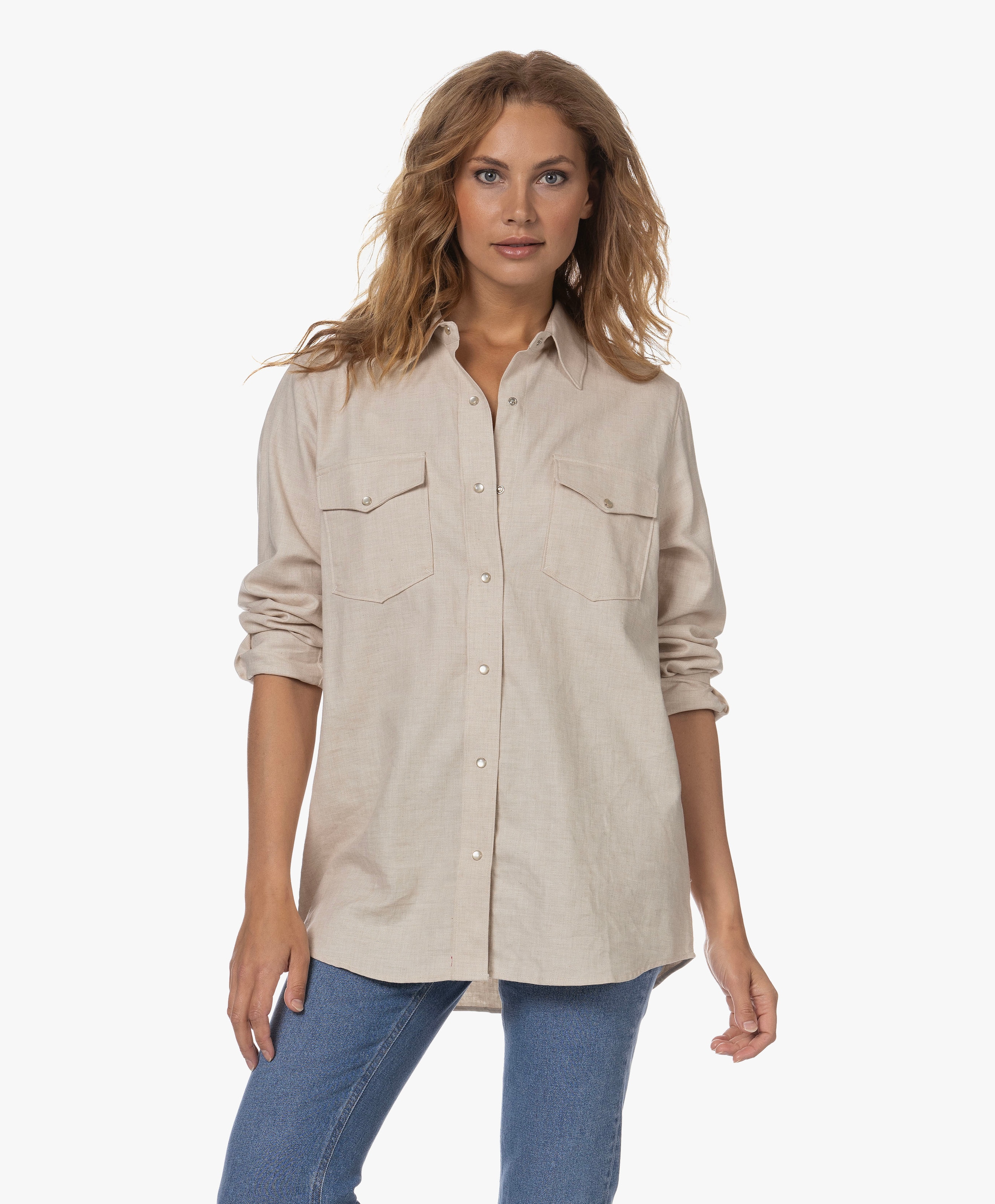 Cotton Twill Shirt Blouse