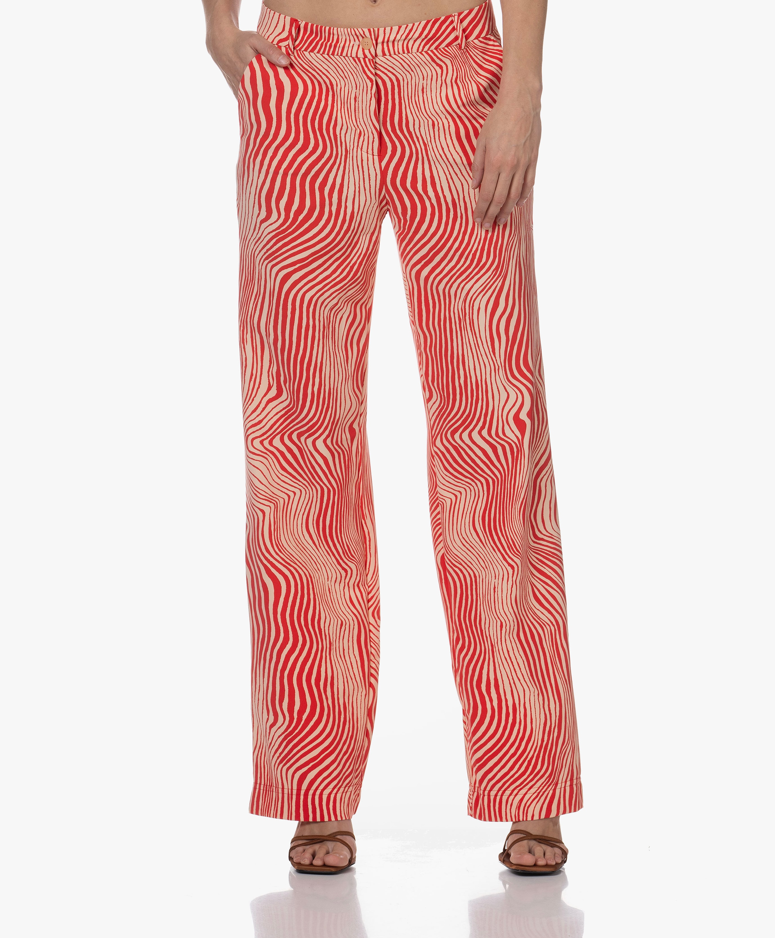 Taro Travel Jersey Print Pantalon