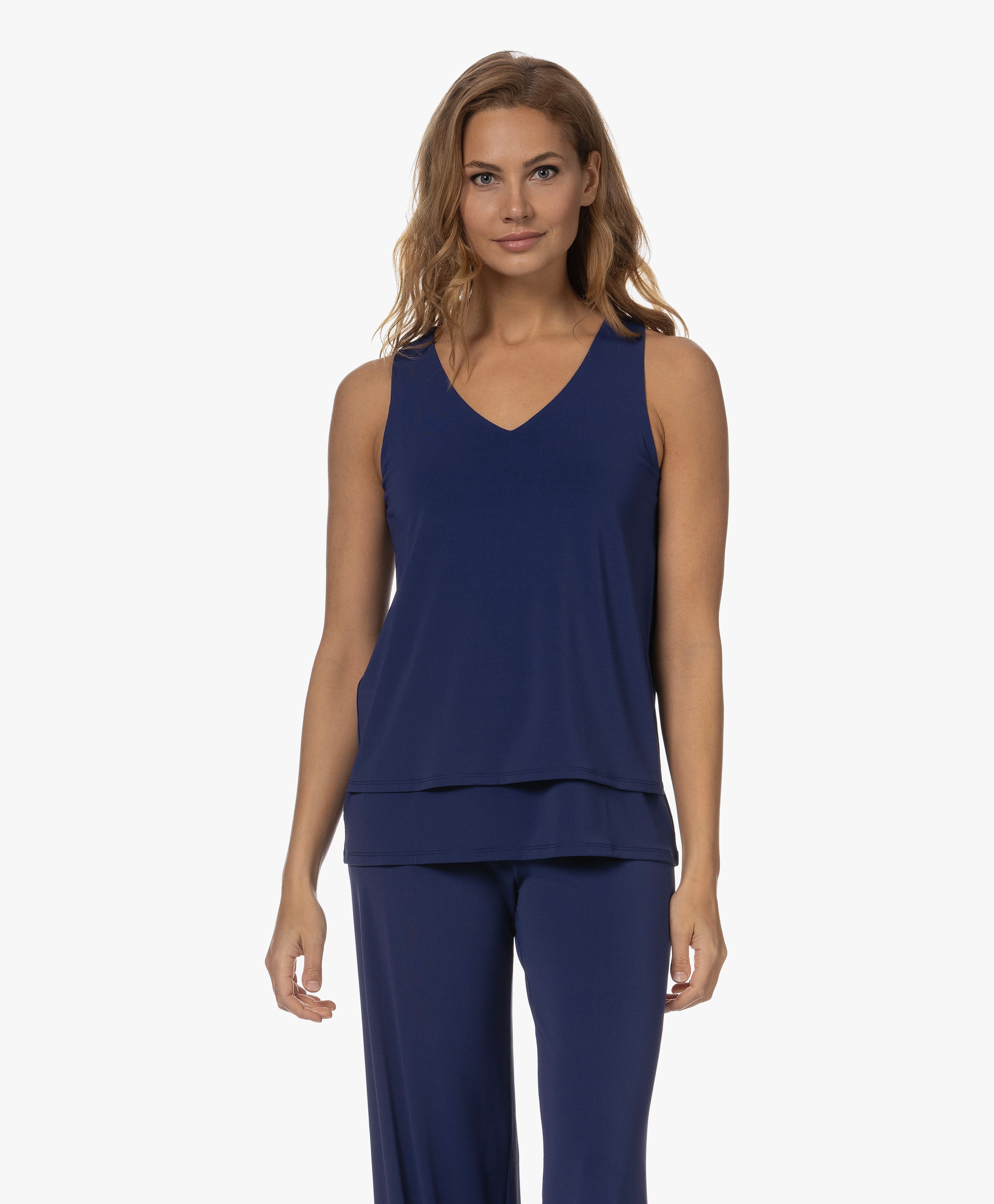 Gelaagde Crêpe Jersey Top