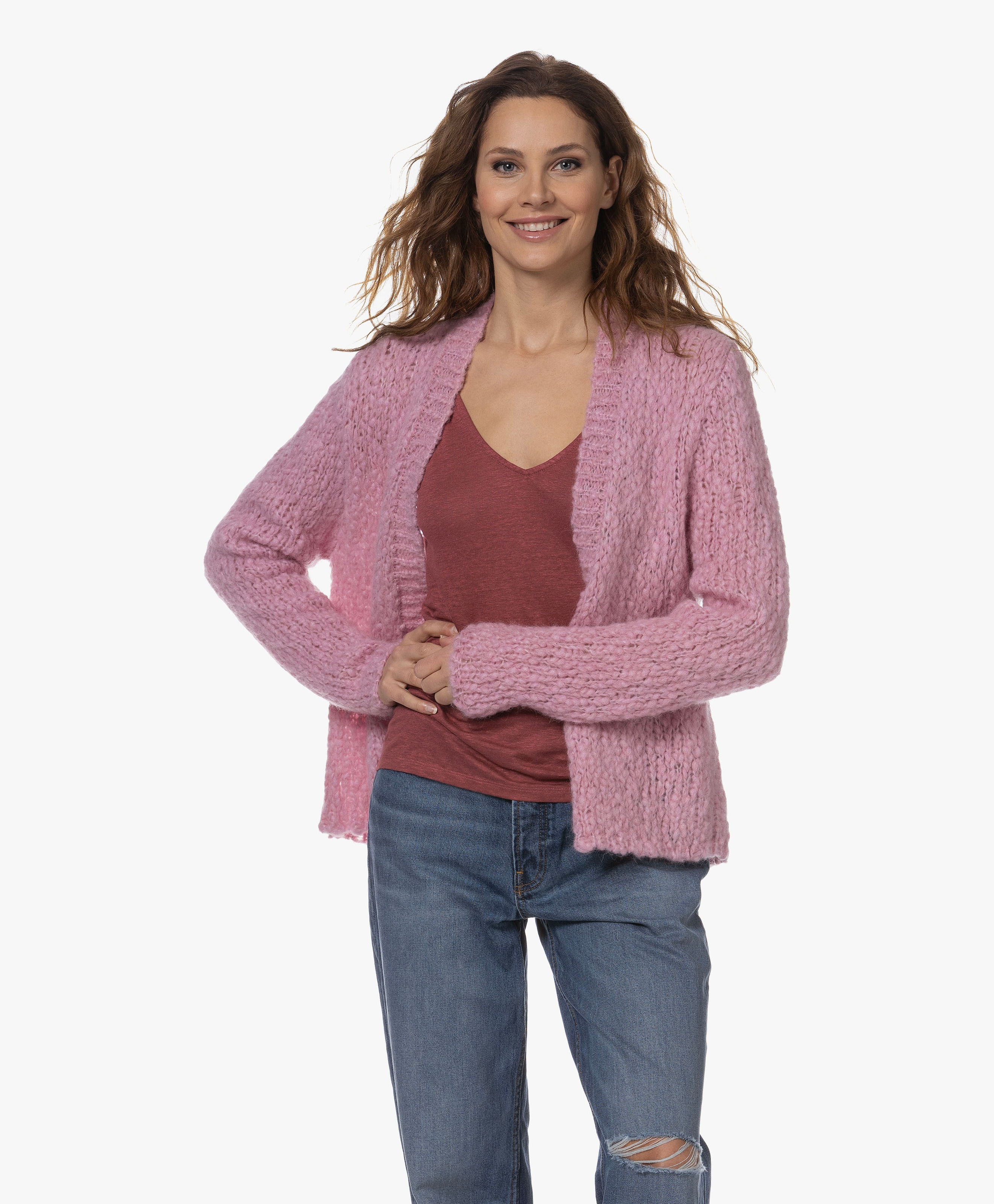 Bari Grof Gebreid Open Vest