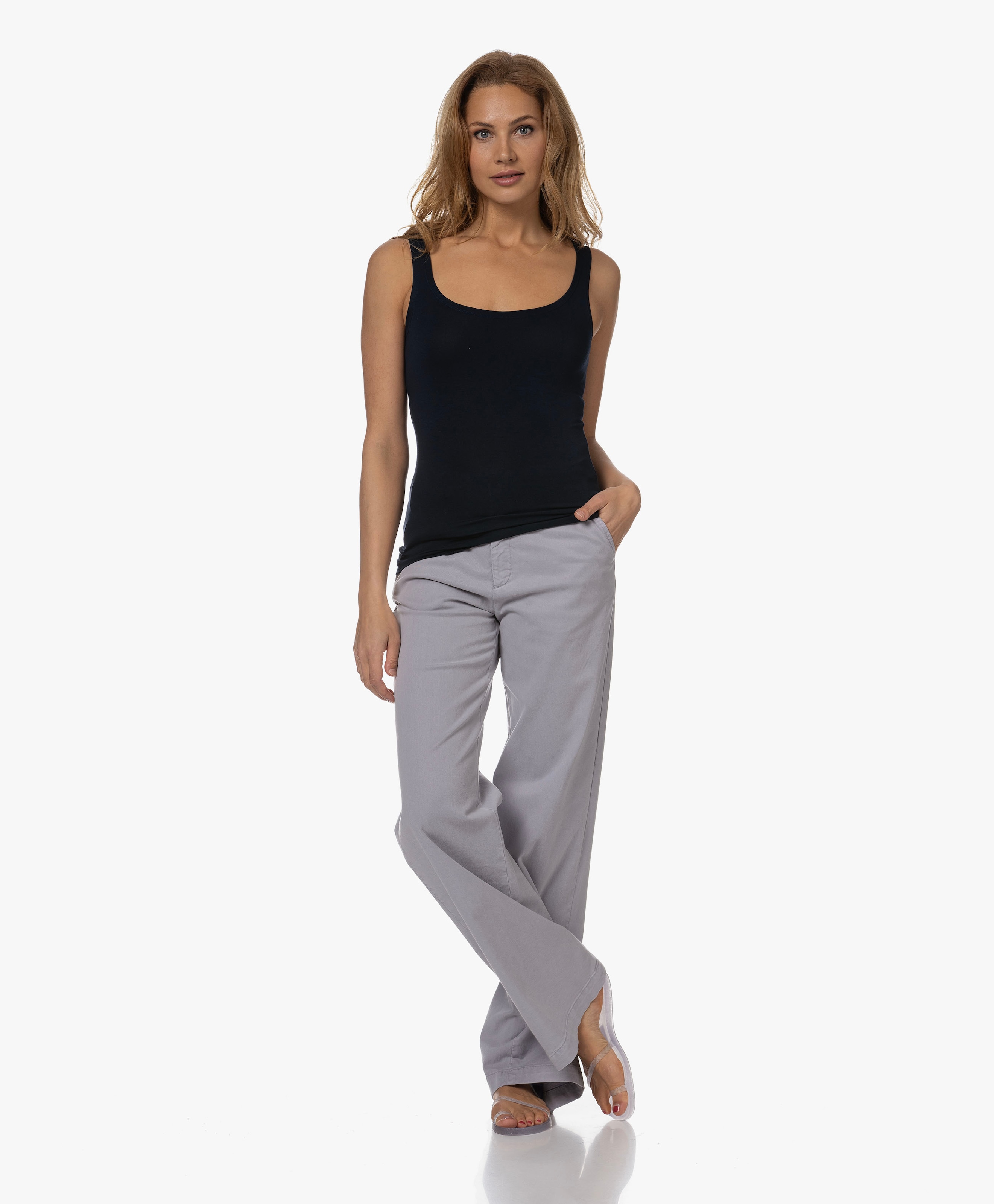 U-neck Viscose Top