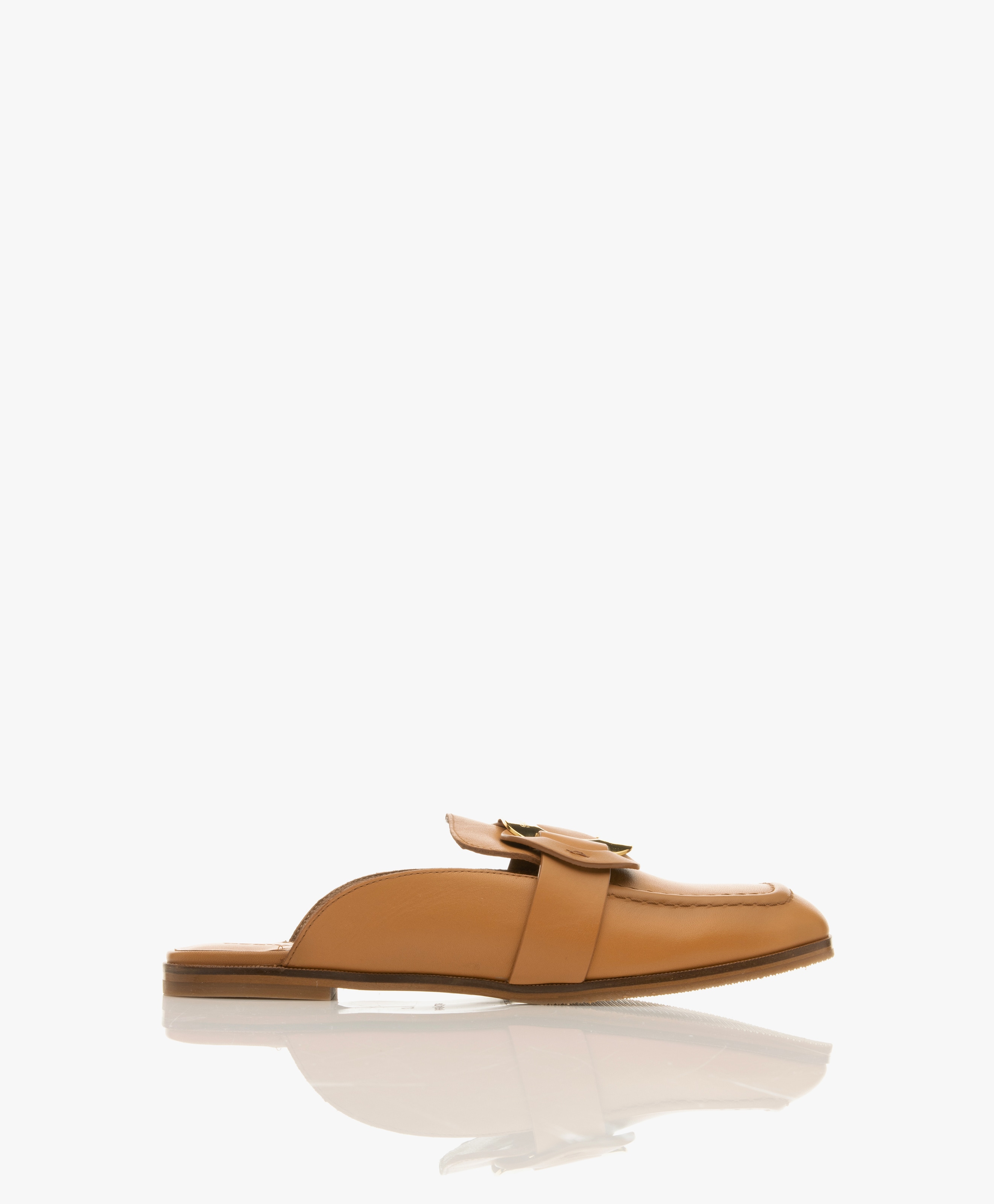 Chany Leather Loafer Mules