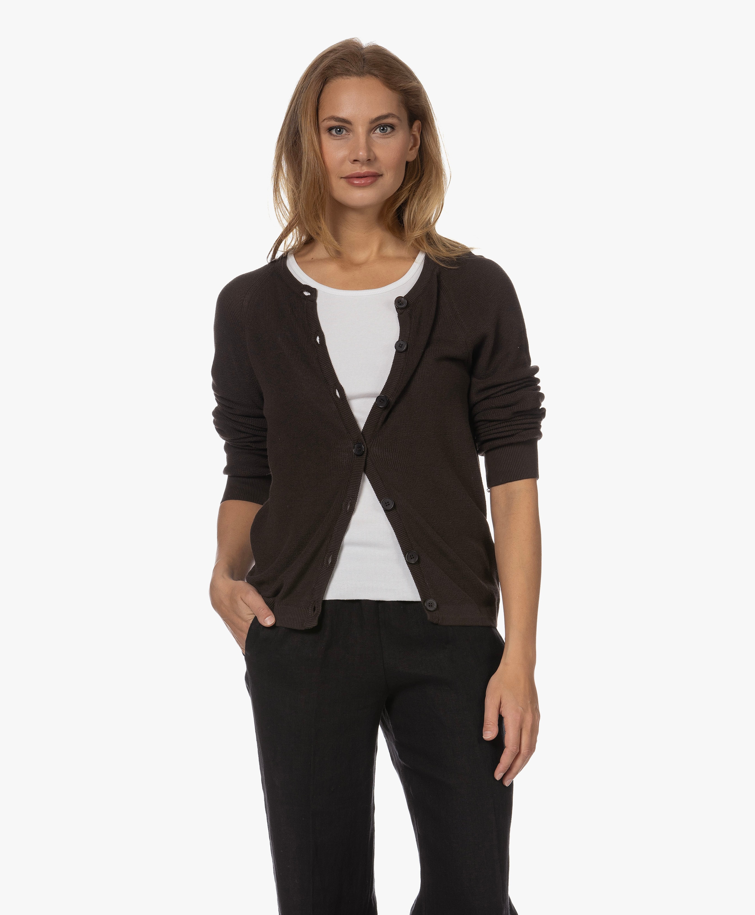 Ella Katoenen Doorknoopvest