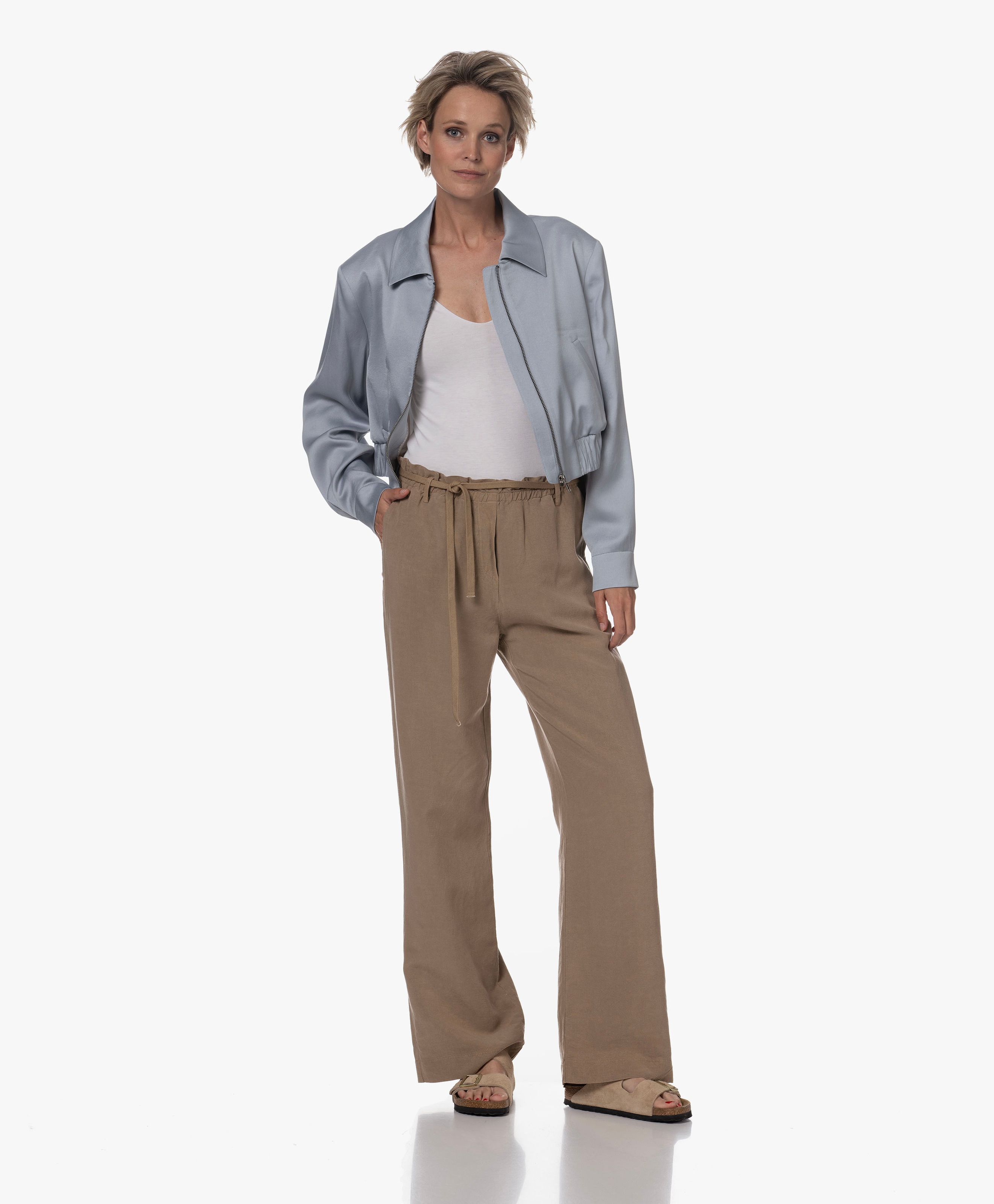 Radway Cropped Satijnen Jasje