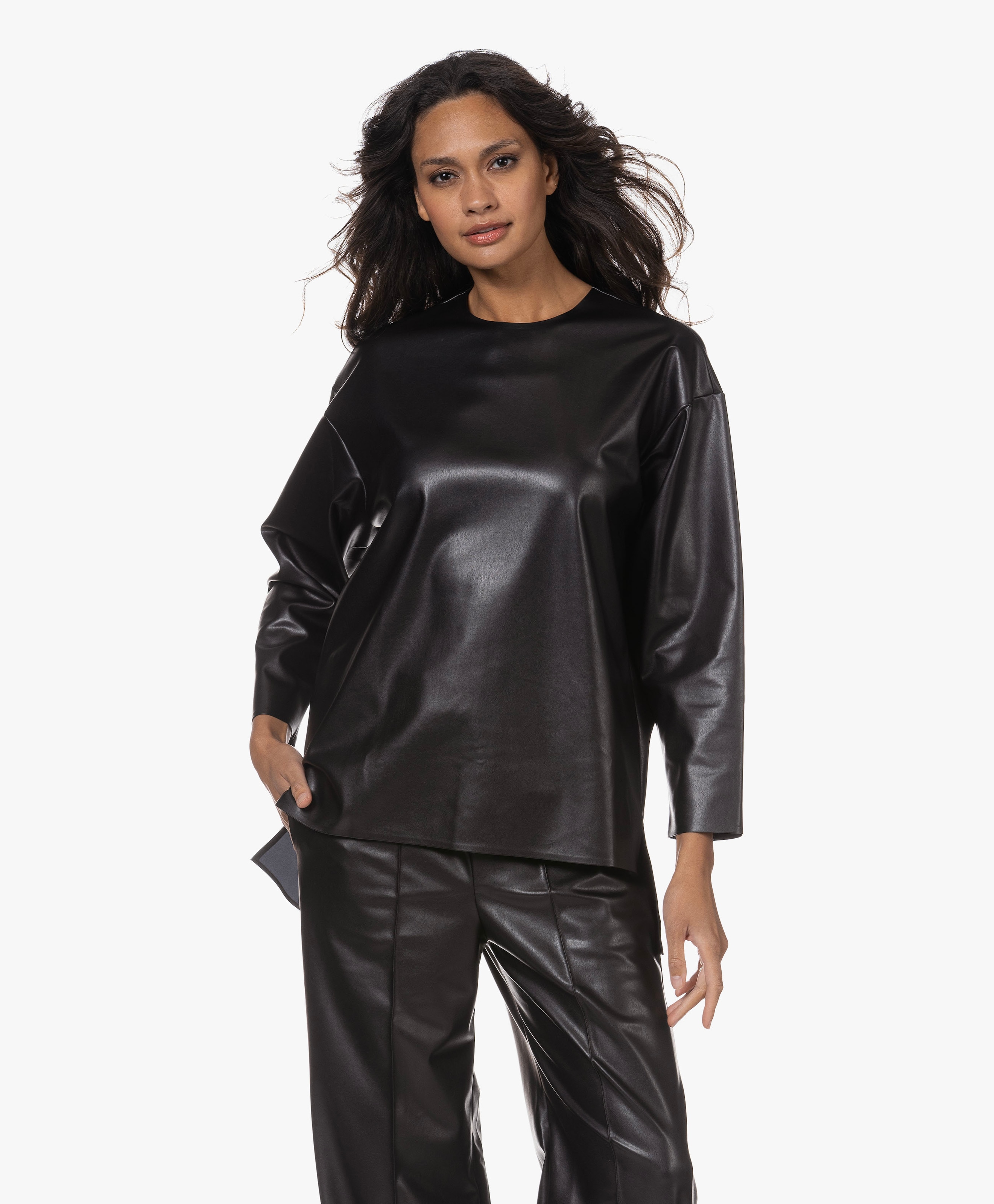 Eco Vegan Leren Top