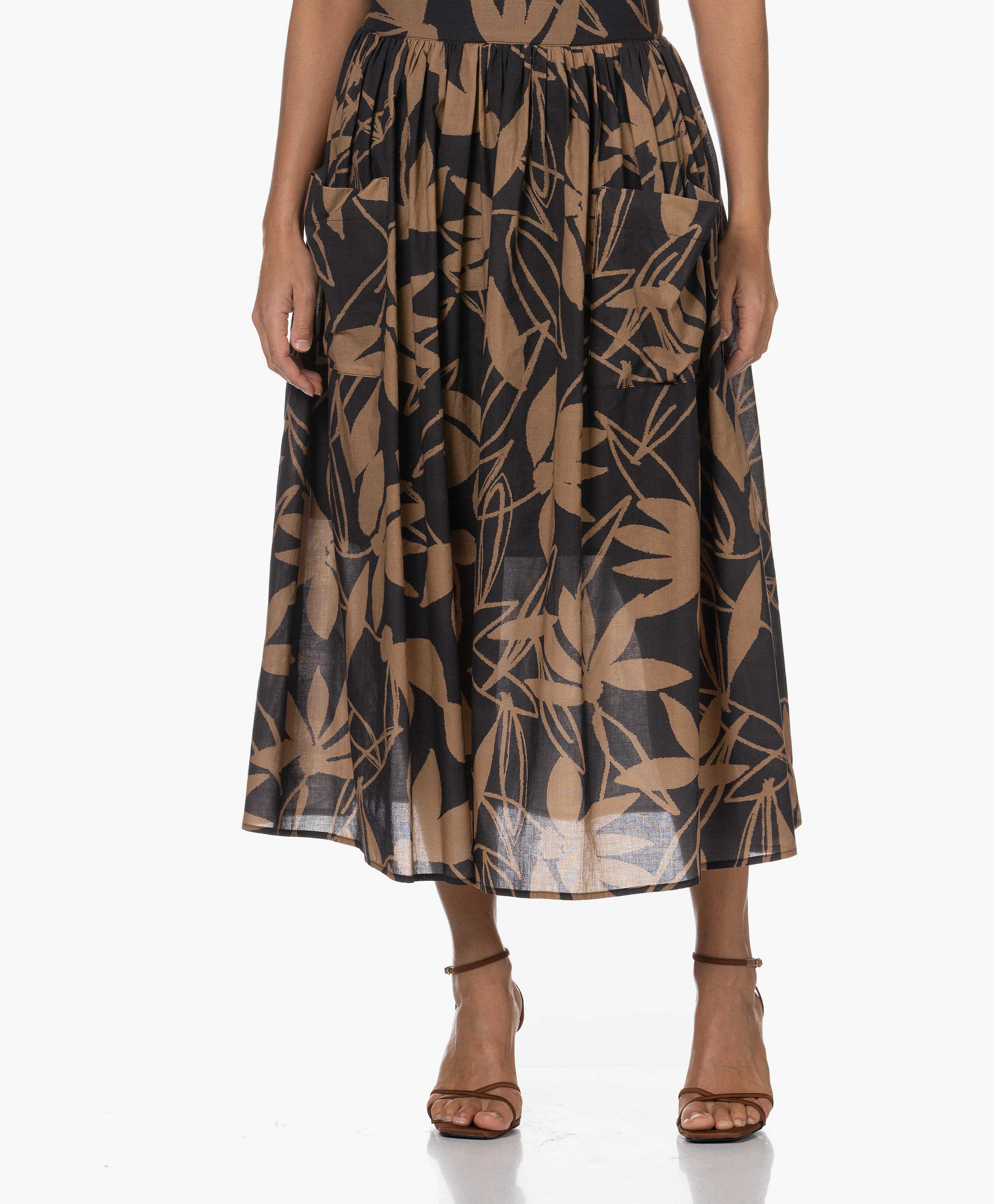Ingerimpelde Rok met Print