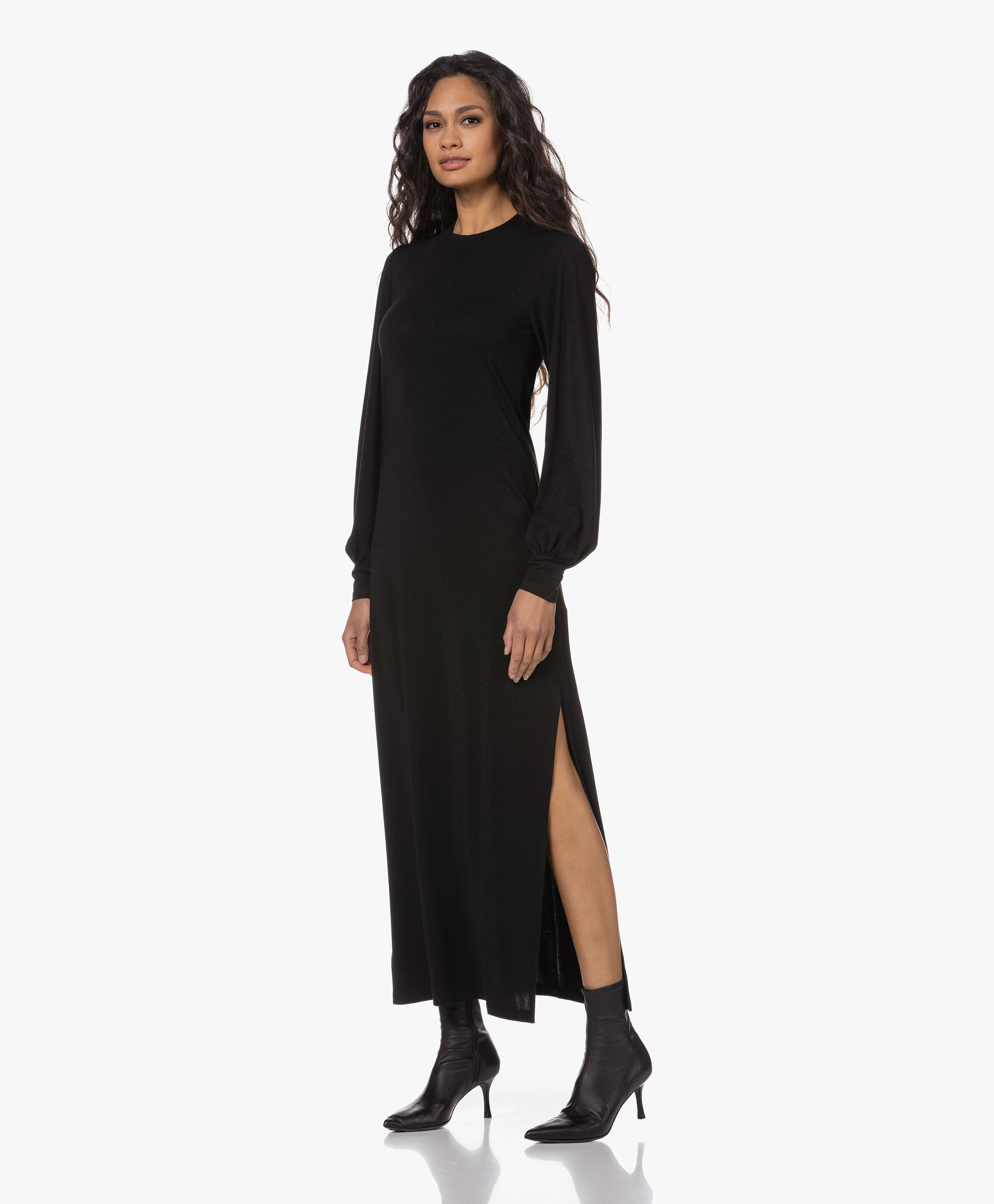 Lurex Jersey Slit Maxi Dress Enza Costa PB