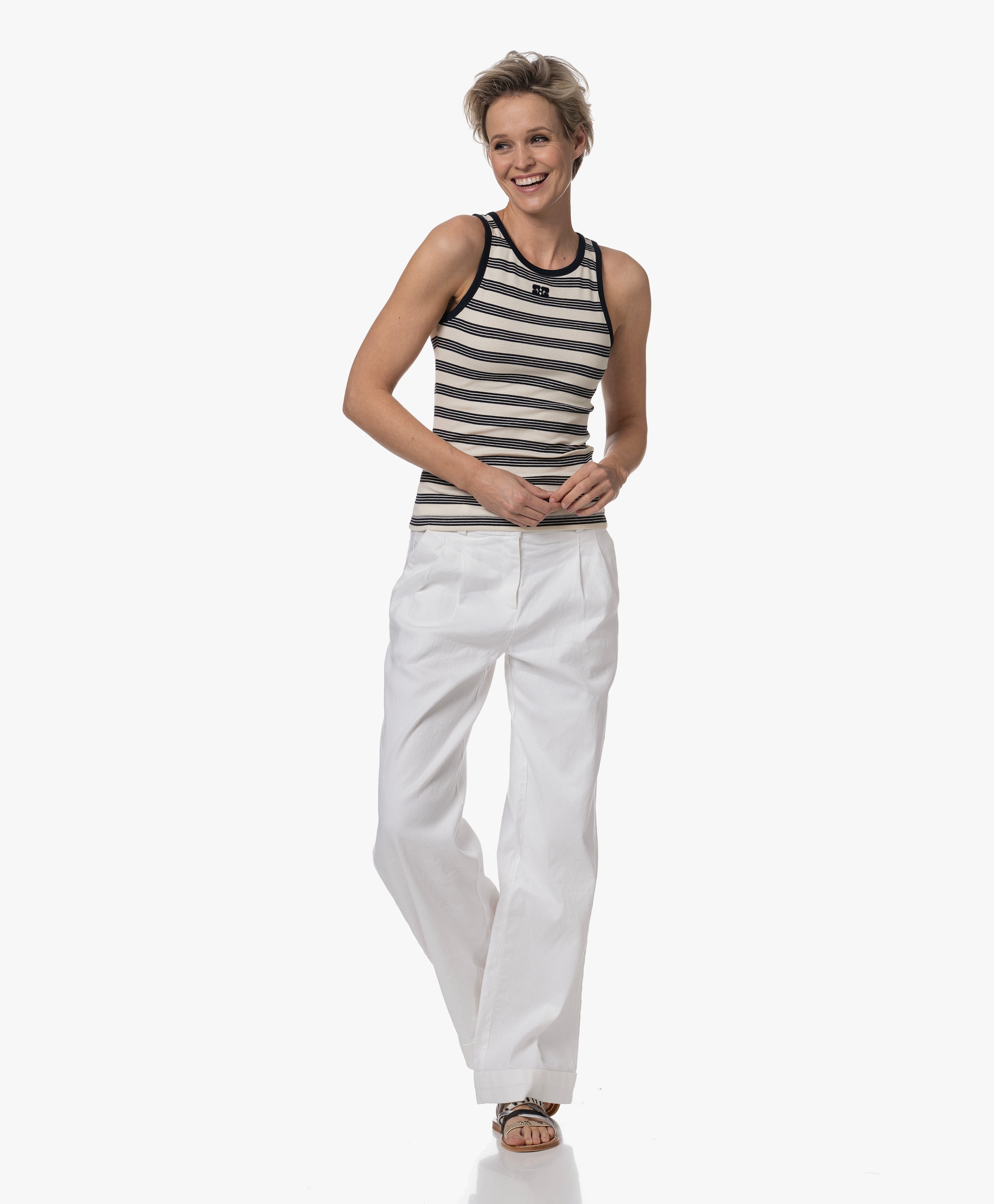 Yoma Linnenmix Twill Bandplooibroek