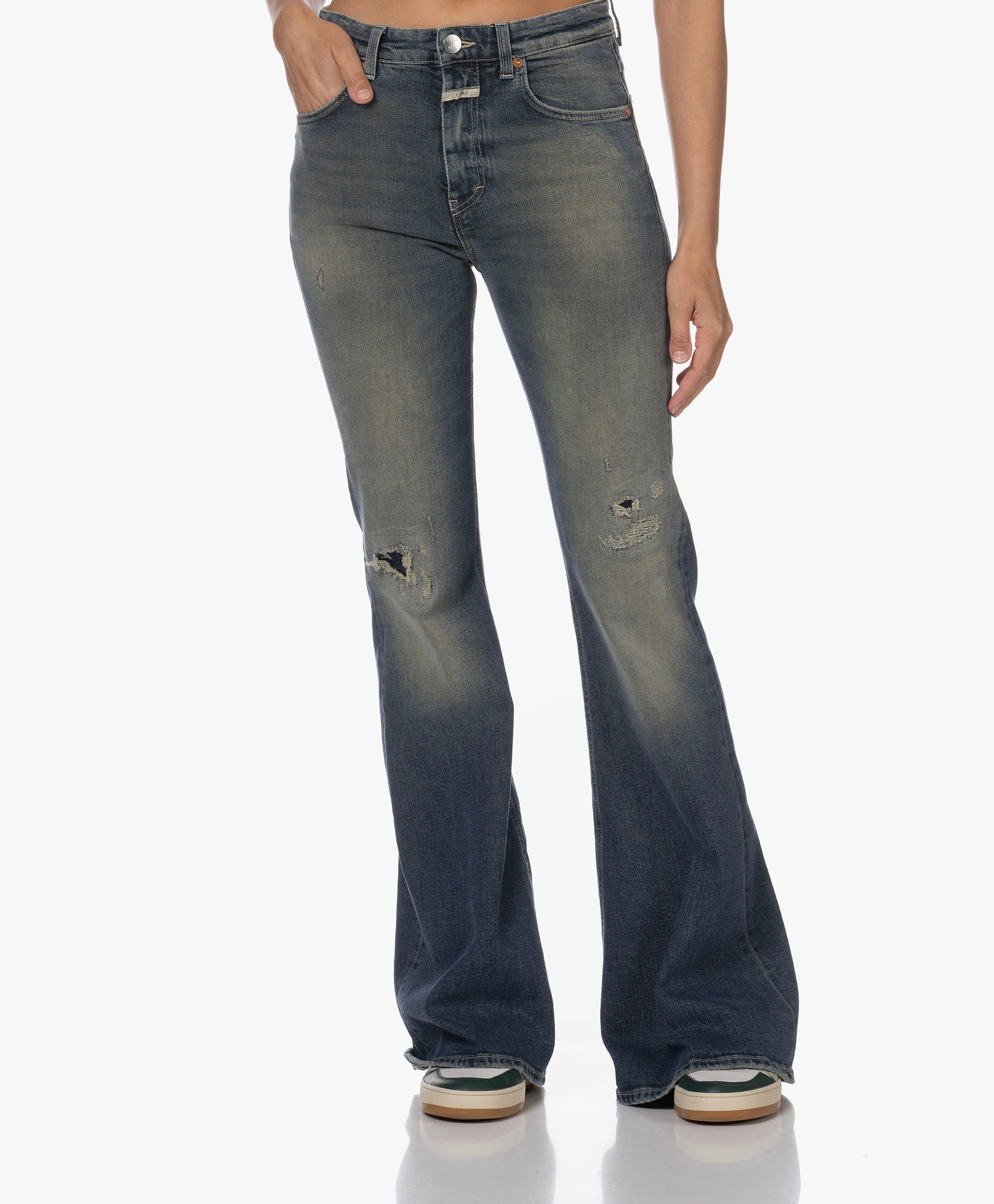 Rawlin Distressed Flared Jeans