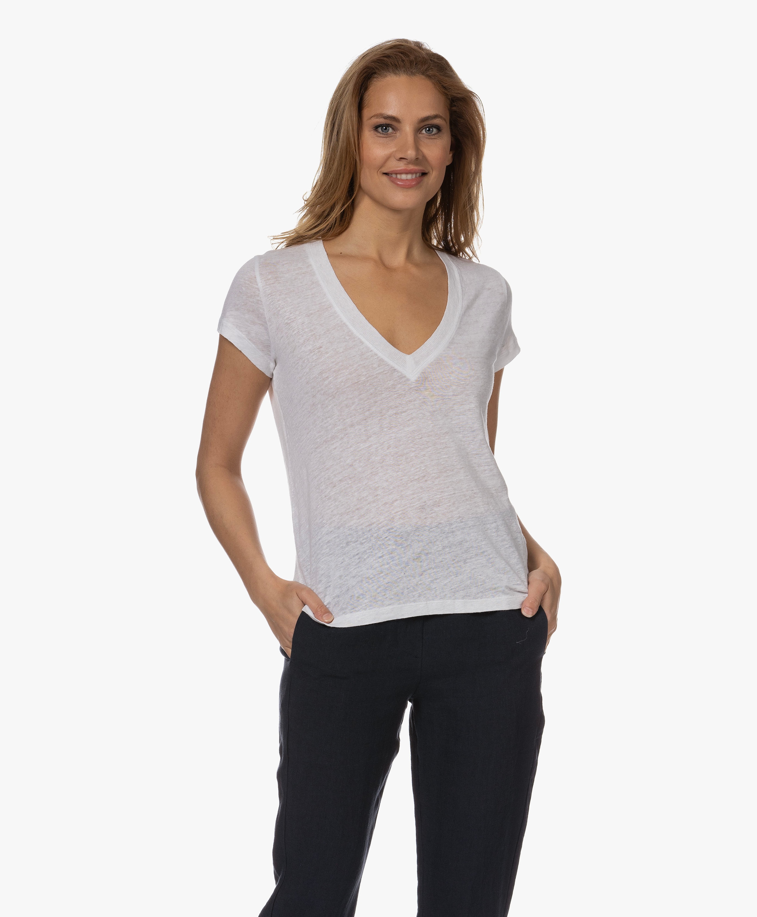 Rodeo Linnen V-hals T-shirt