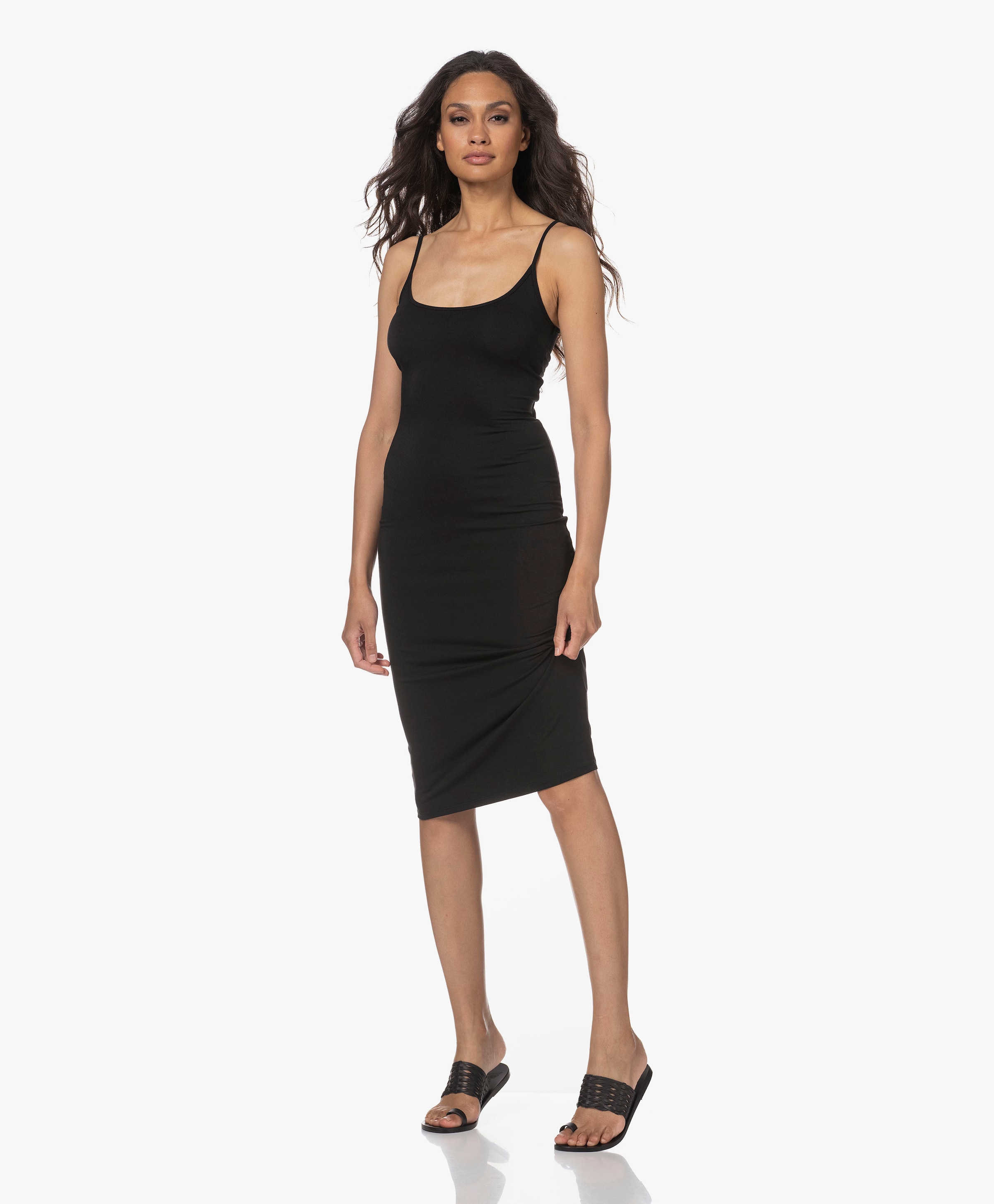 Twist Back Viscose Jersey Dress