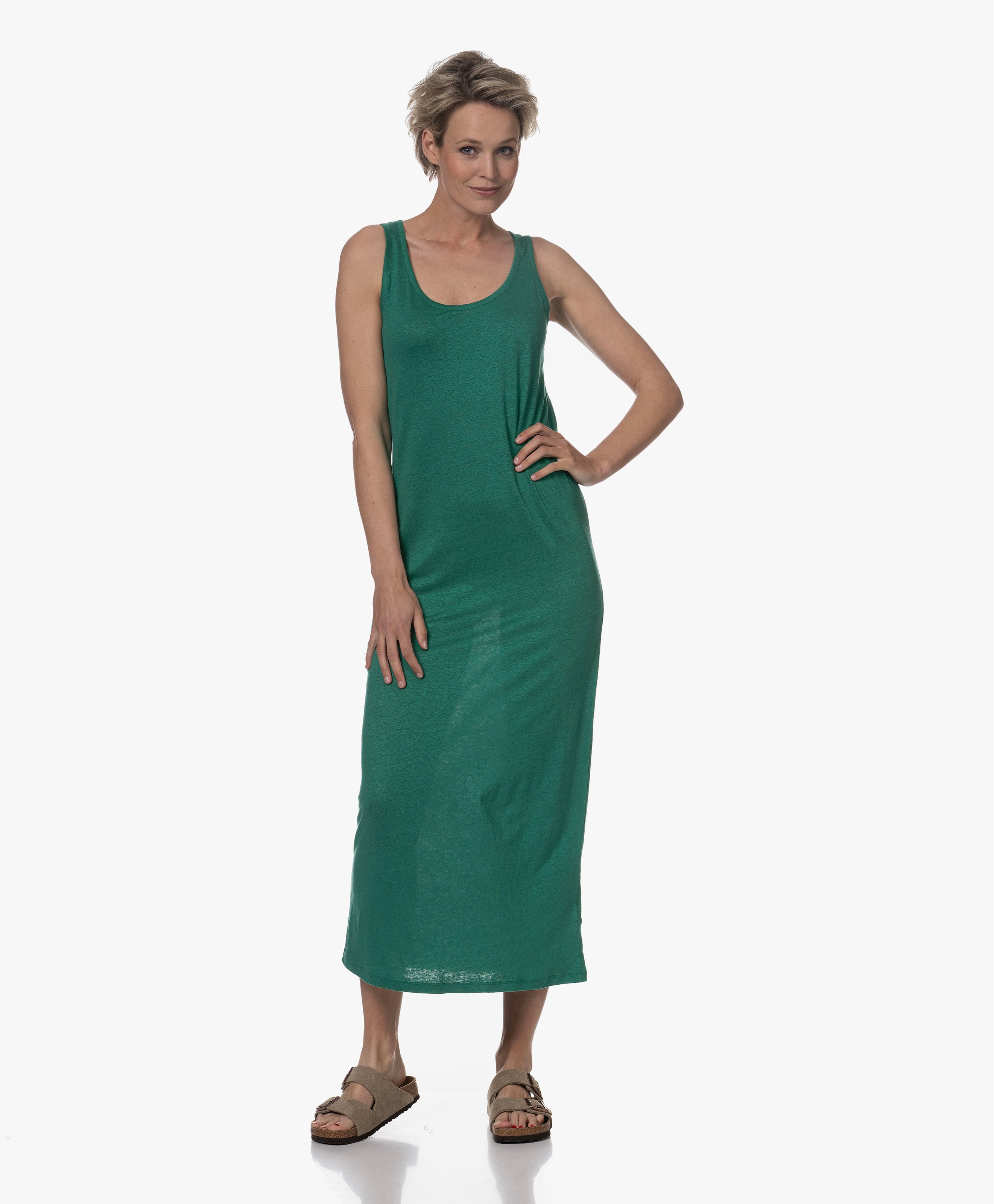 Linnenmix Jersey Jurk