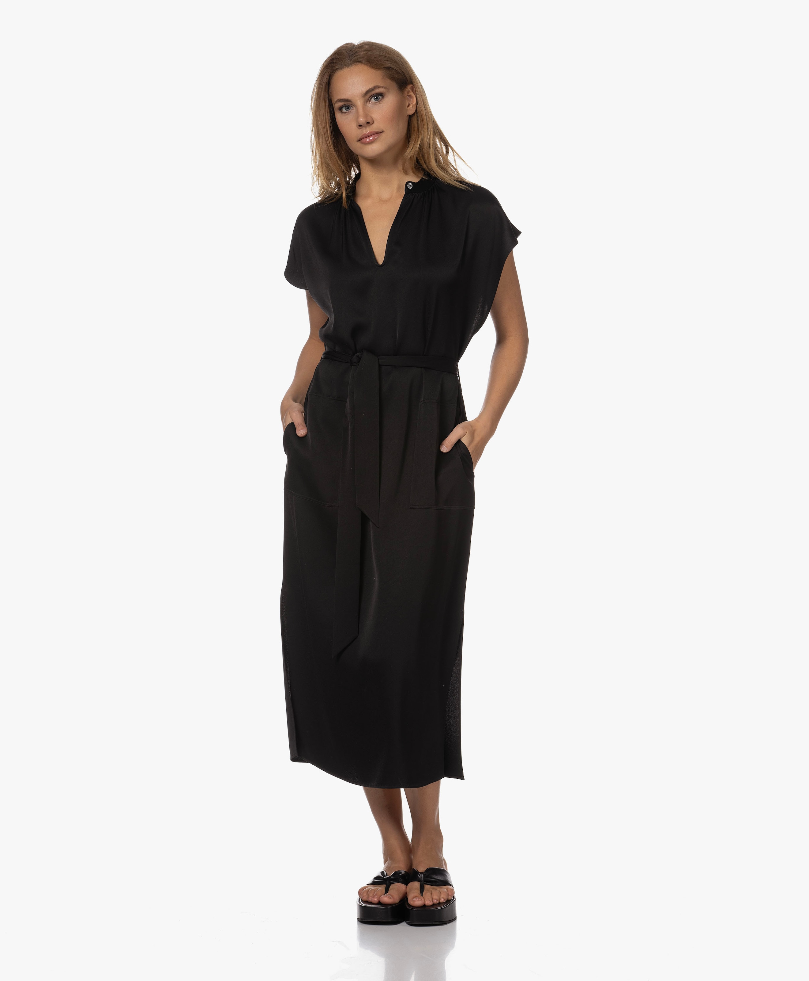 Sleeveless Satin Dress