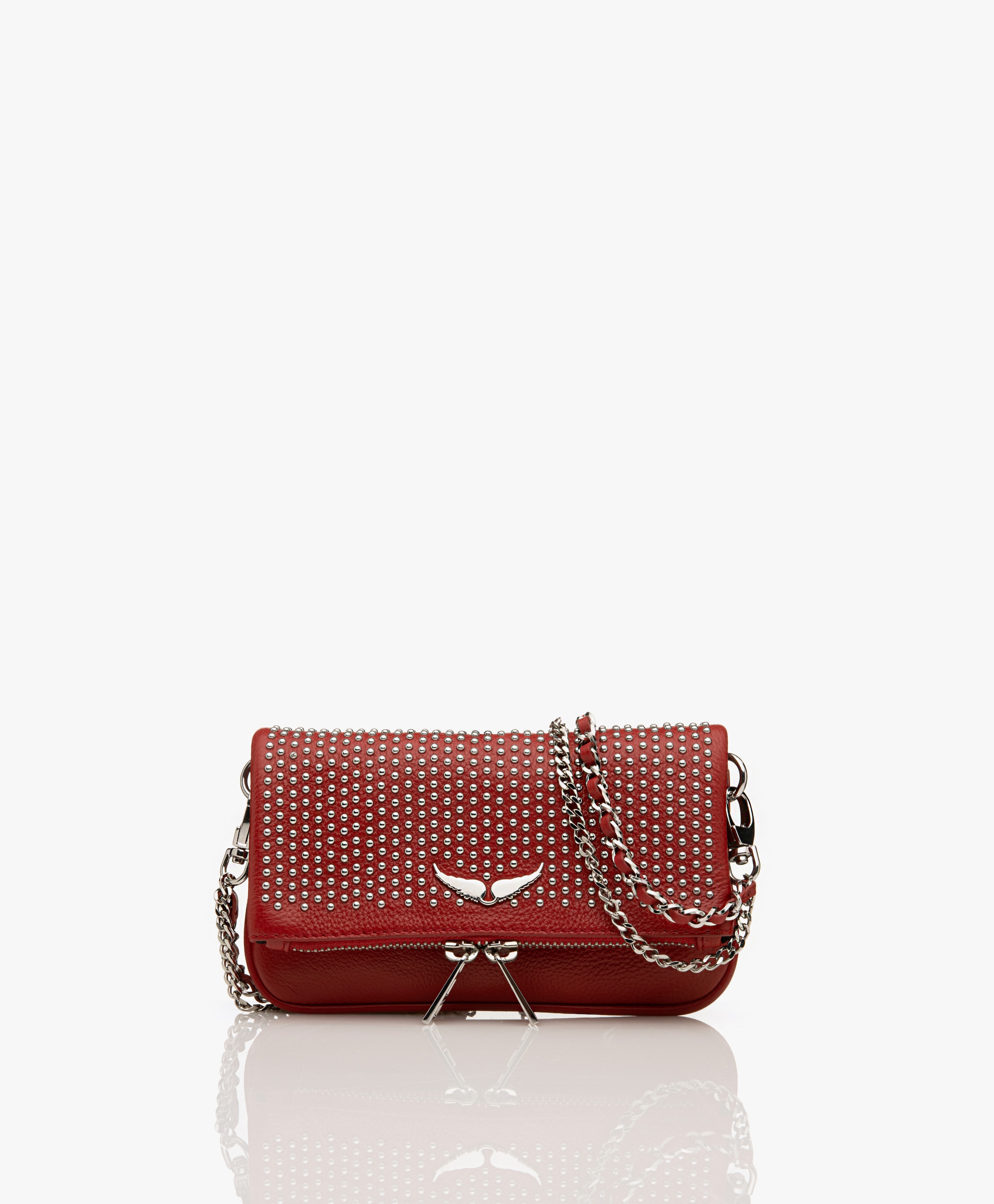 Rock Nano Leather Crossbody Bag with Studs Zadig Voltaire PB