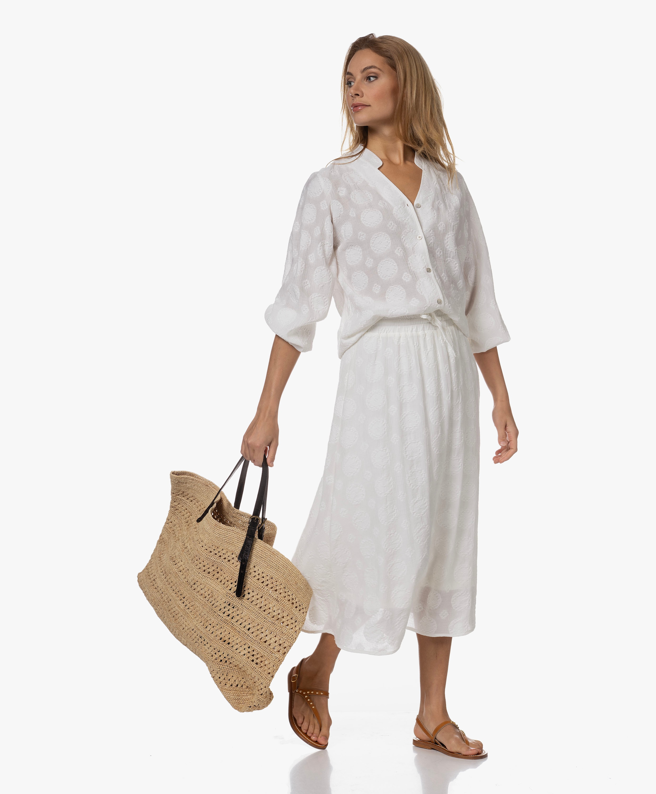 Xaaf Geborduurde Blouse