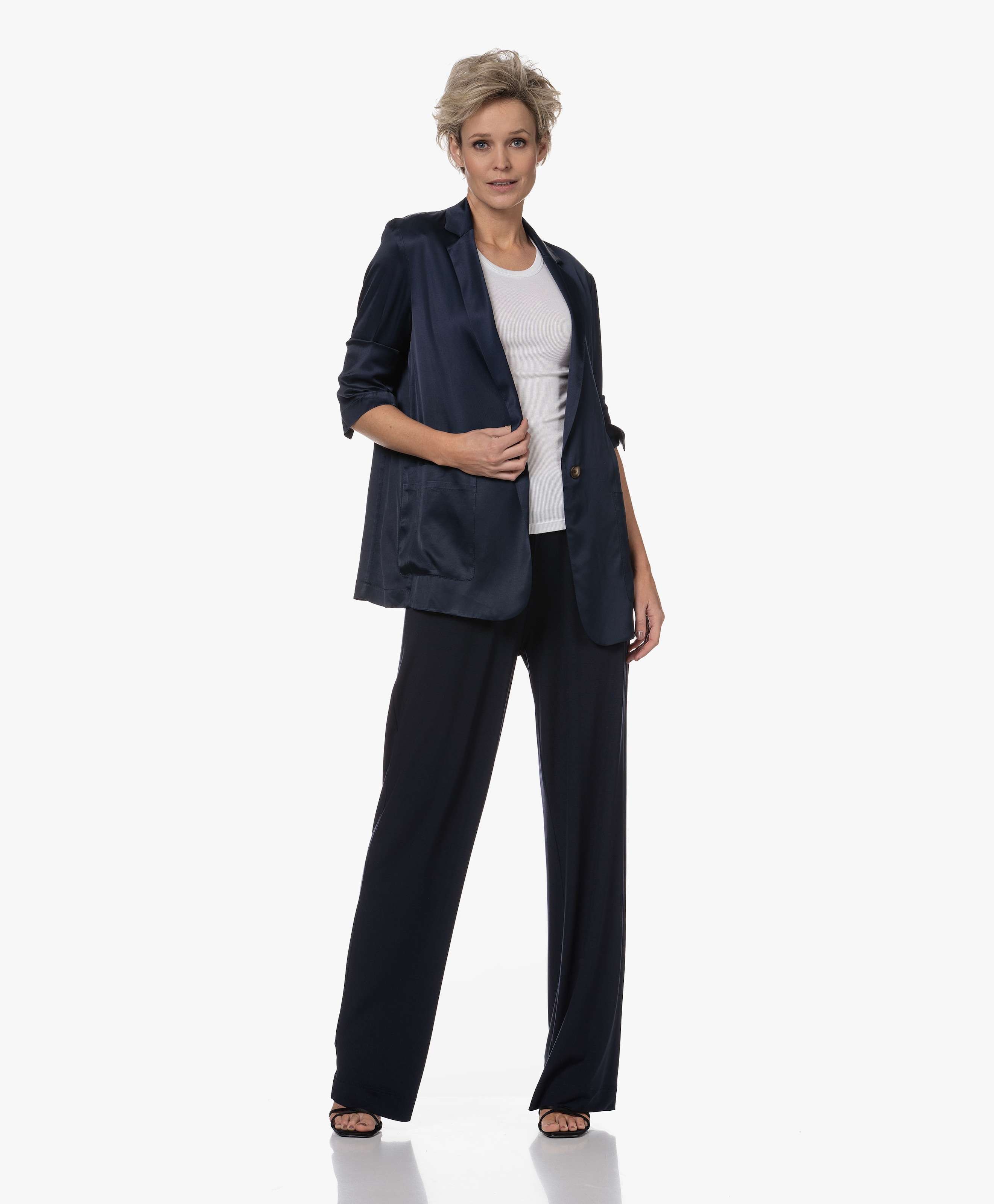 Satijnen Viscose Blazer