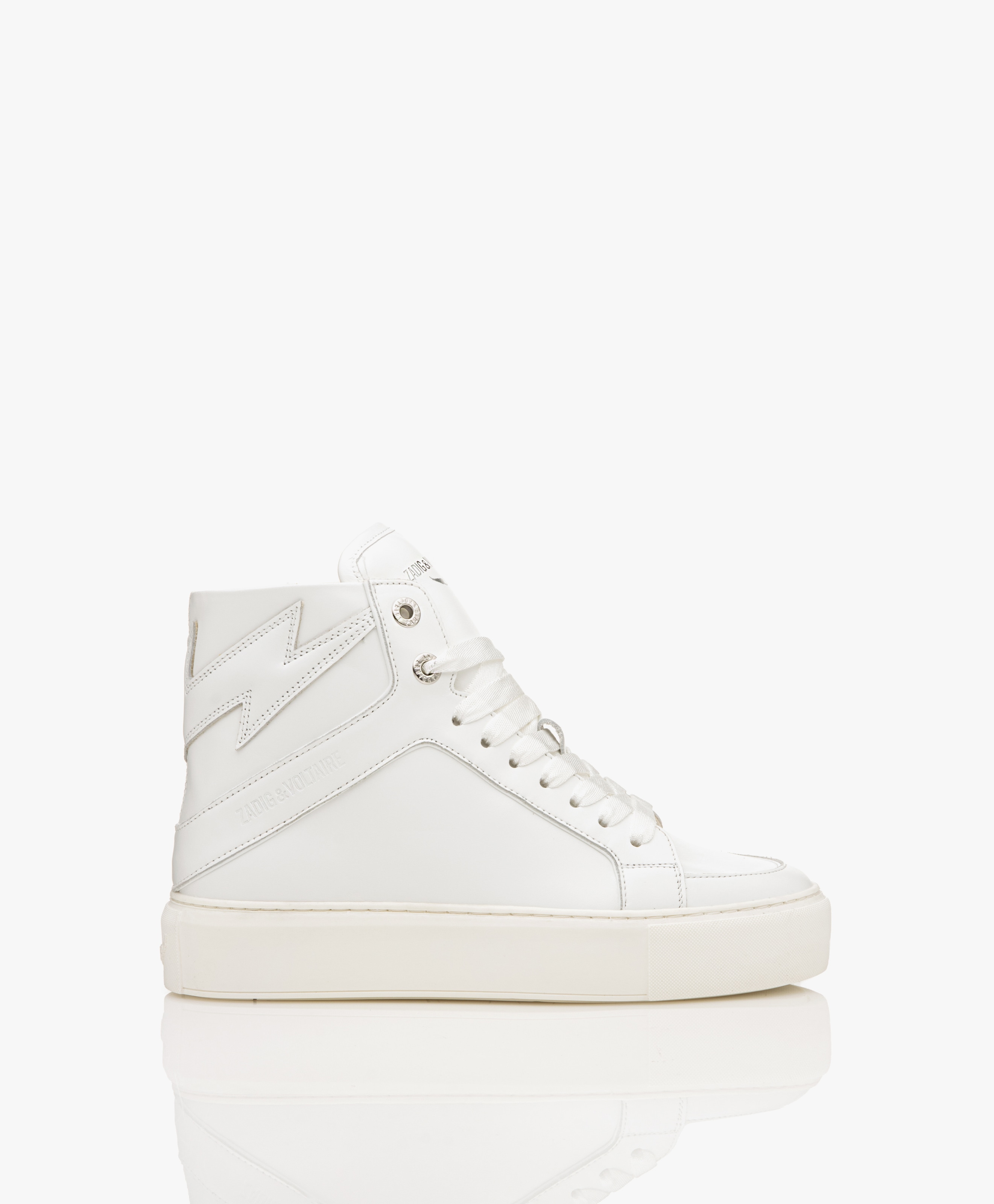 High Flash Leather Platform Sneakers