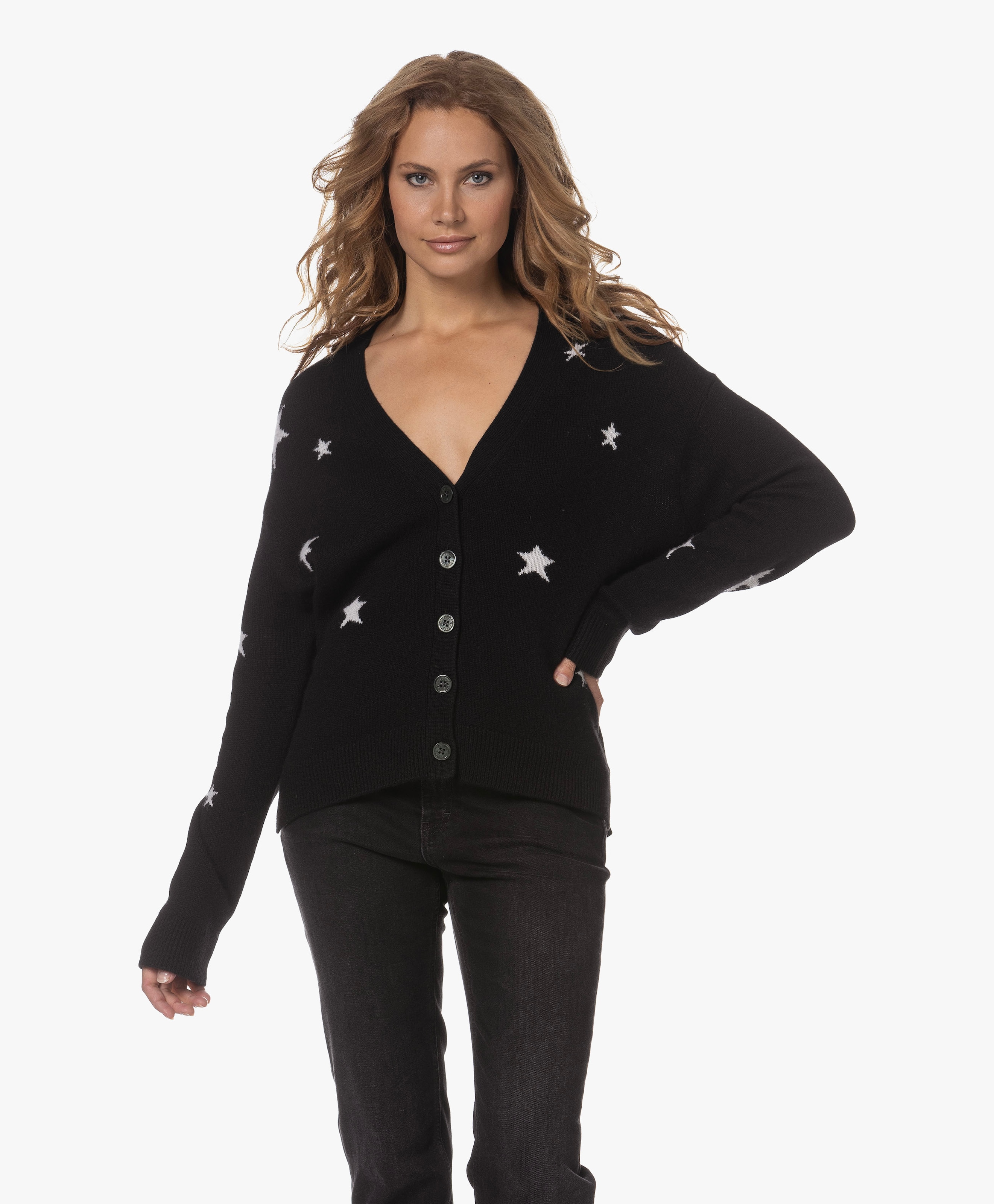 Mirka Cashmere Cardigan with Stars