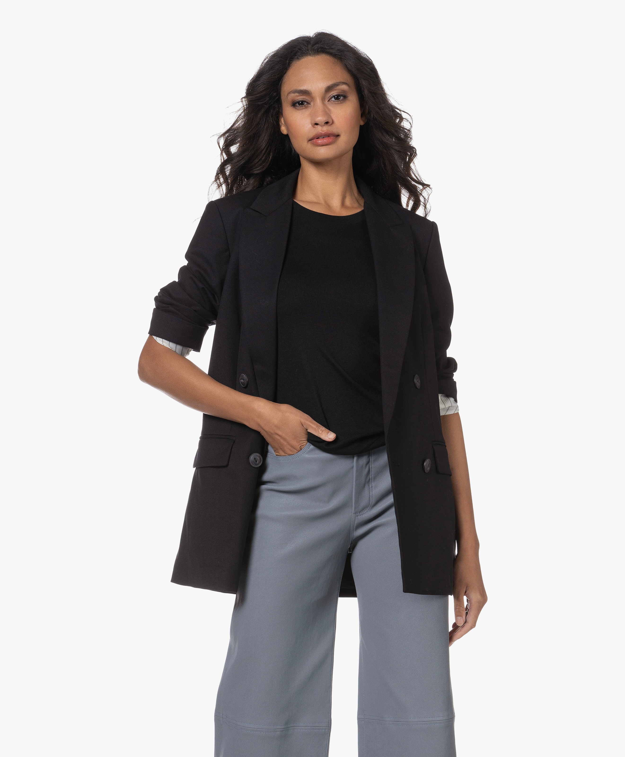 Andie Twill Virgin Wool Blend Blazer