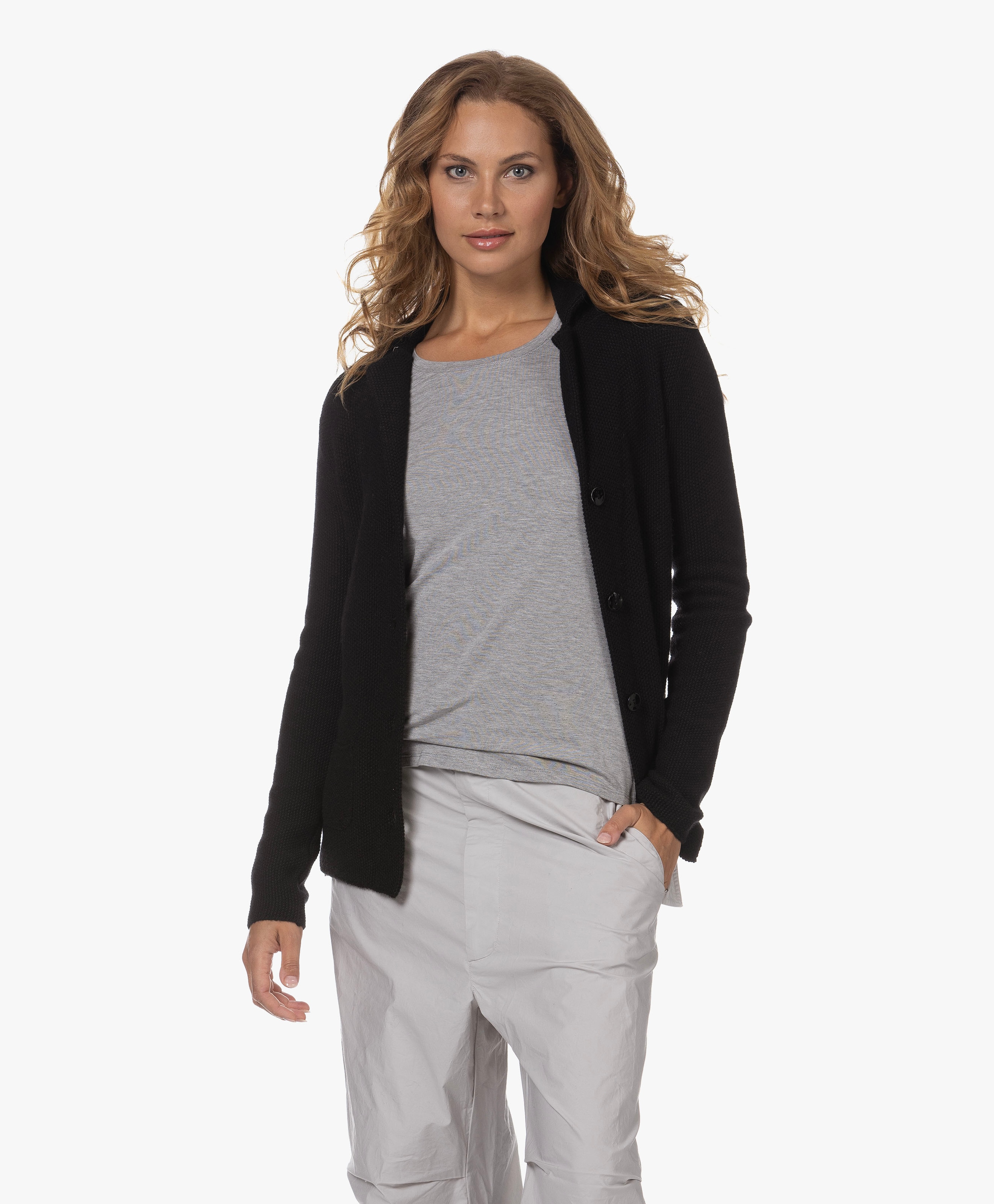 Fiore Wolmix Gebreid Blazervest