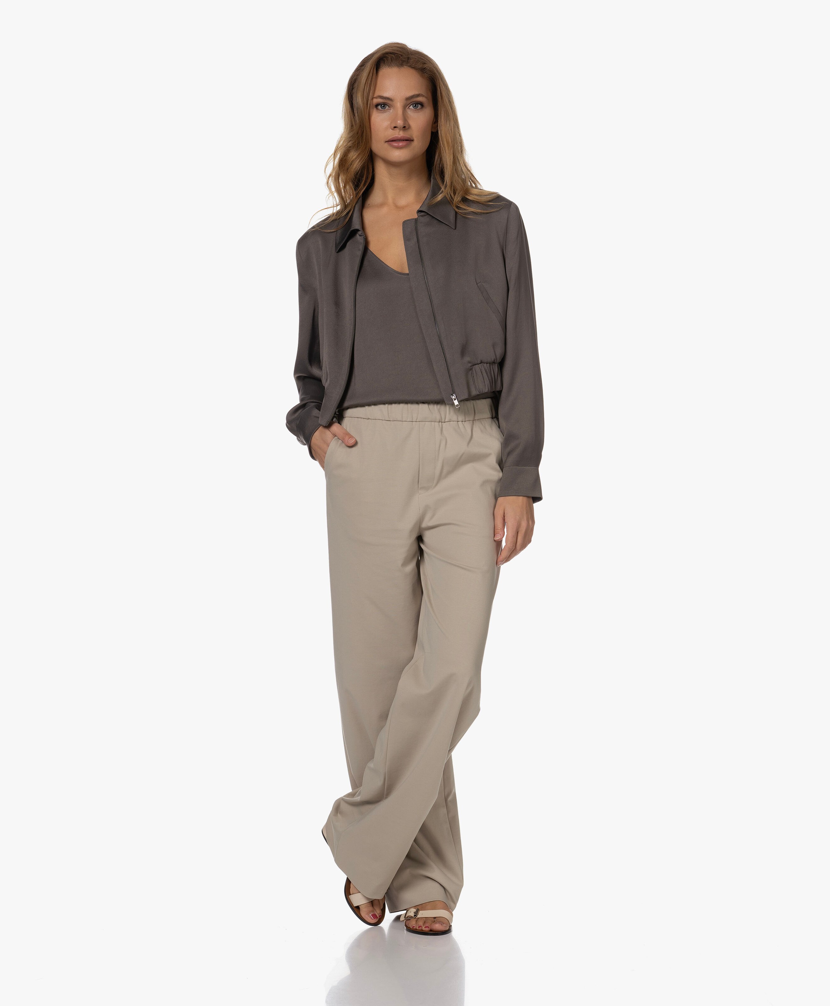 Radway Cropped Satin Jacket