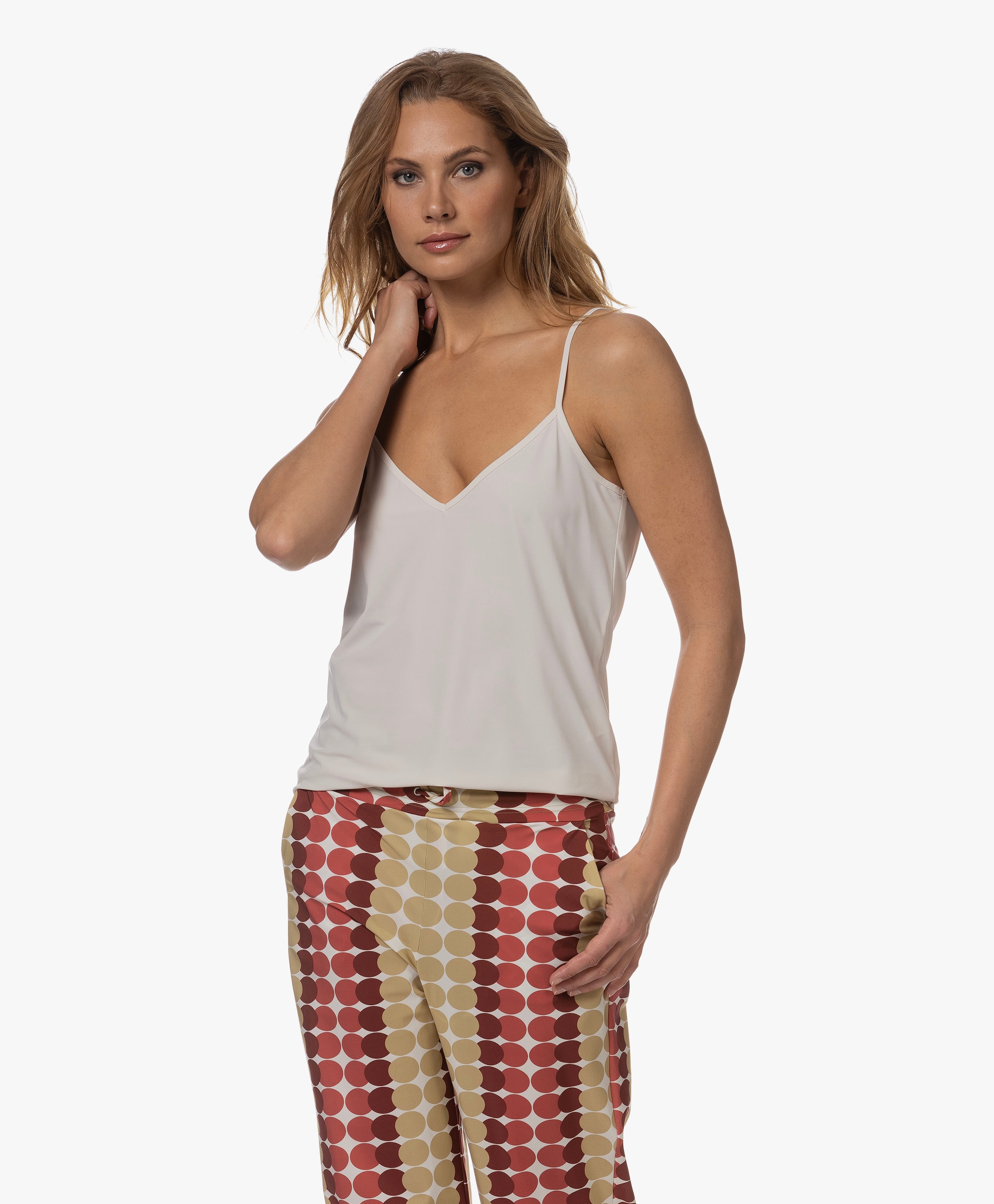 Tanka Travel Jersey Spaghetti Top