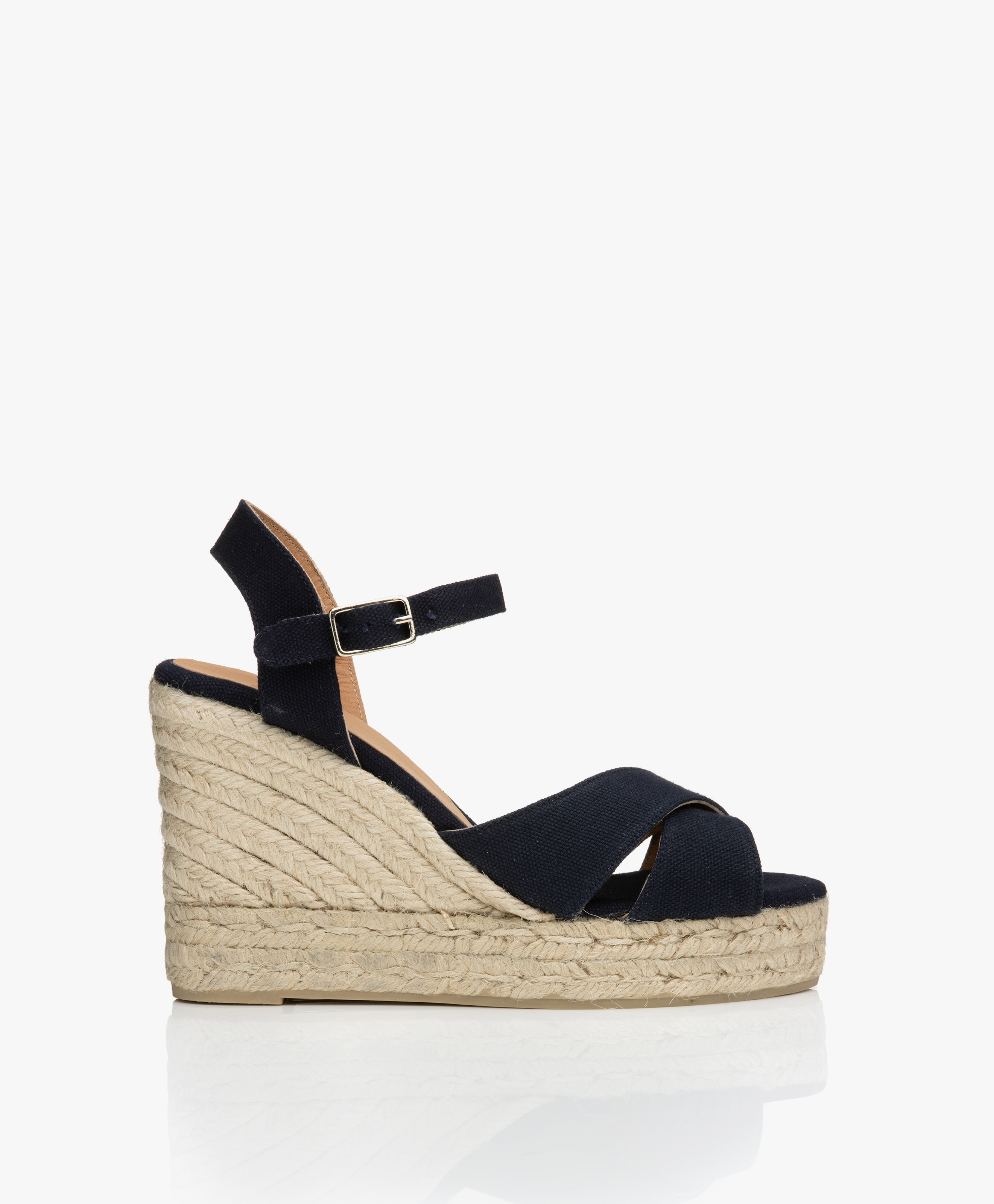 Blaudell 10,5cm Canvas Espadrilles met Sleehak