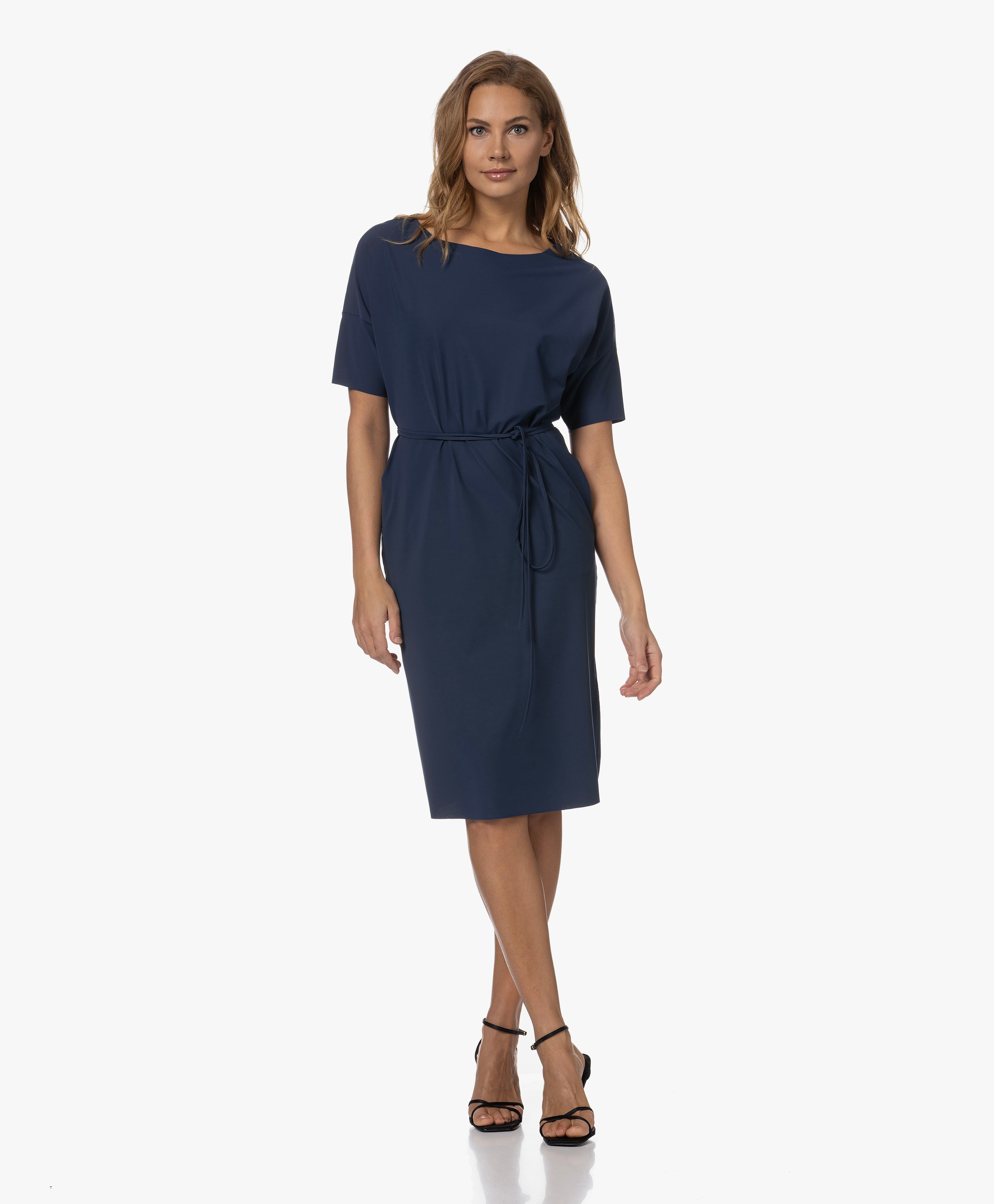 Kadi Travel Jersey Jurk met Korte Mouwen