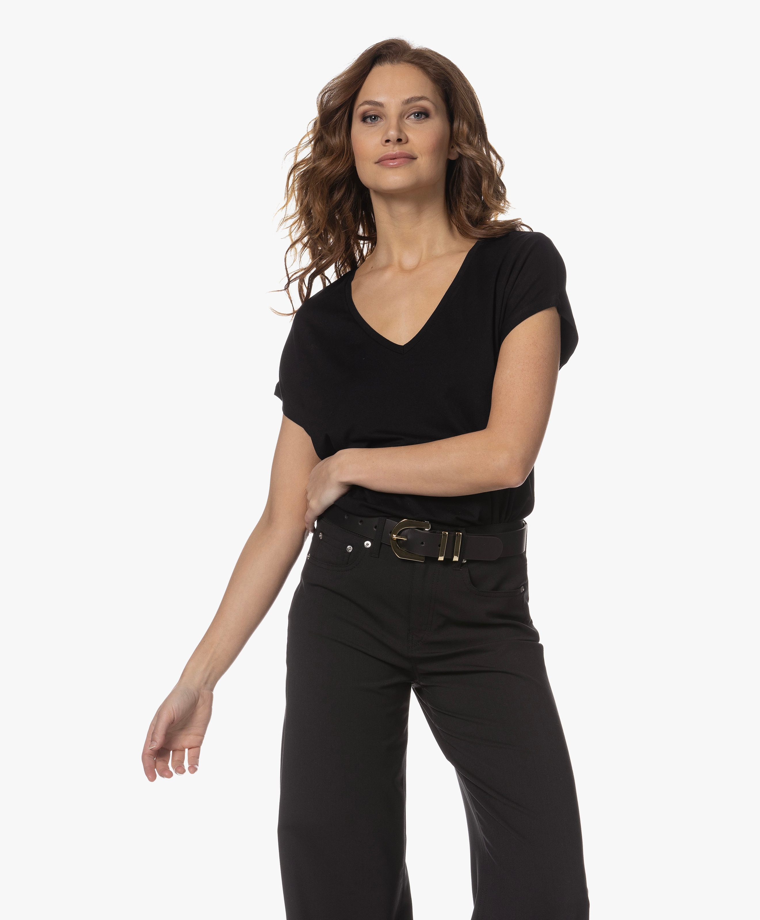 Soft Touch V-hals T-shirt