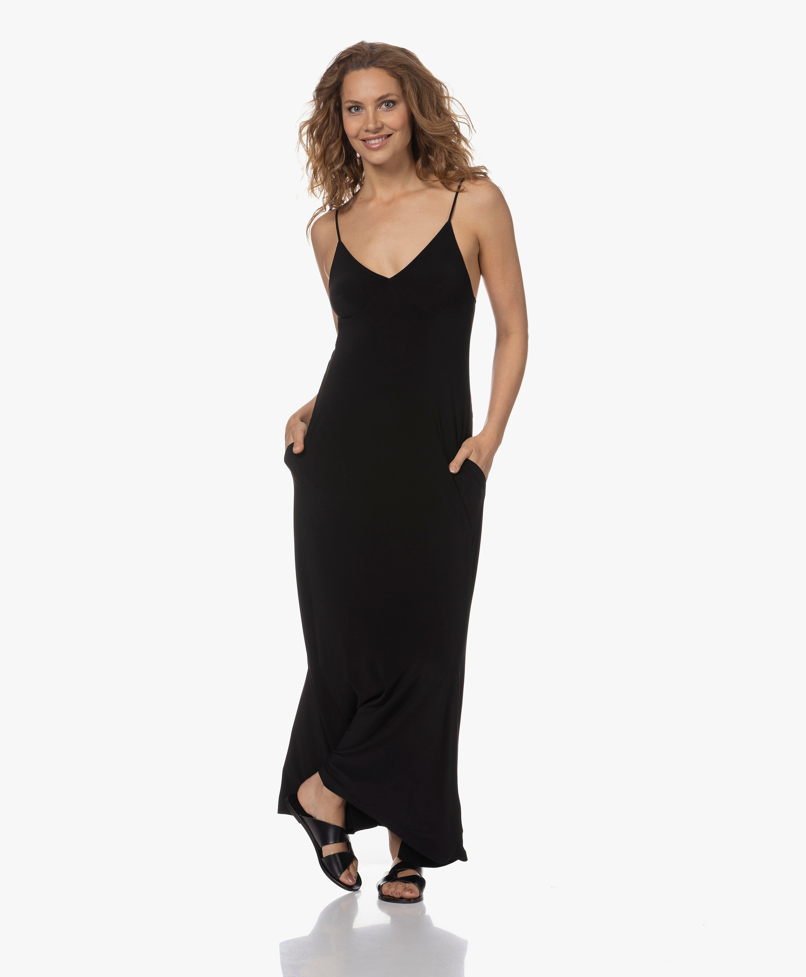 Tech Jersey Maxi Slip Jurk