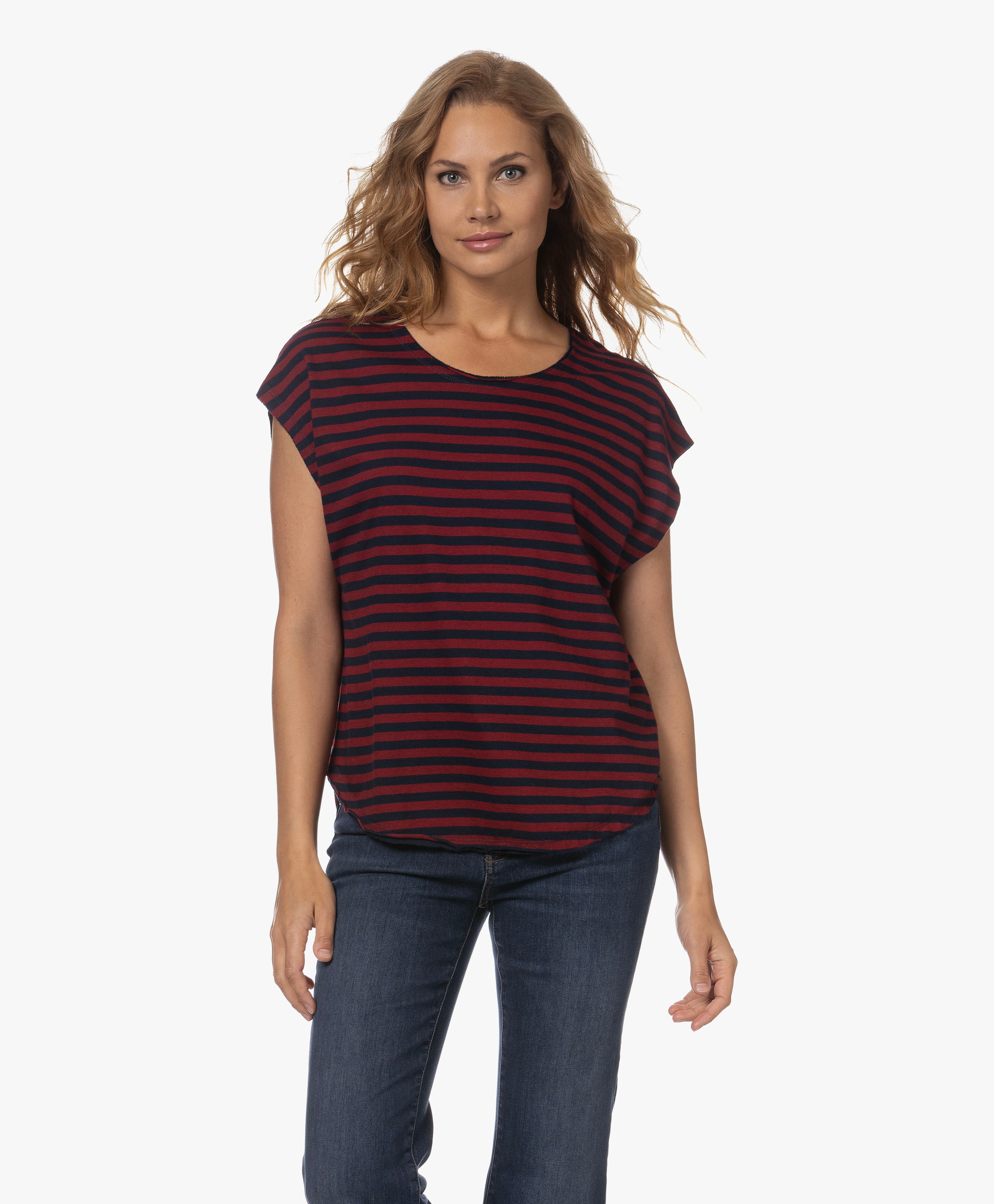 Striped Cotton-Cashmereblend T-shirt