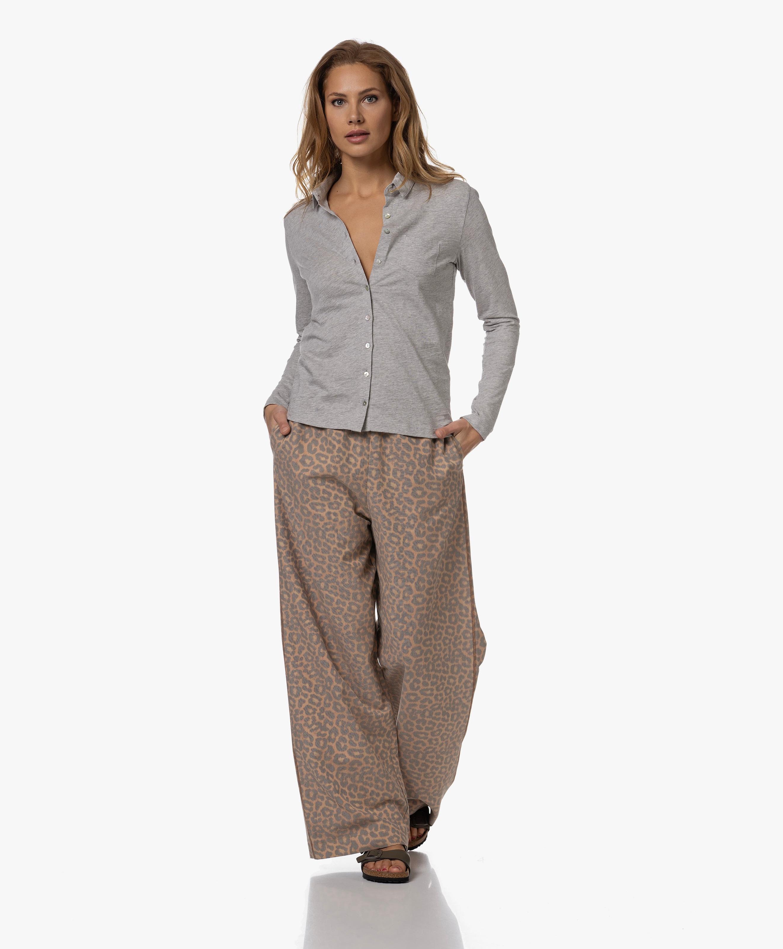 Marlo Katoenmix Jersey Blouse