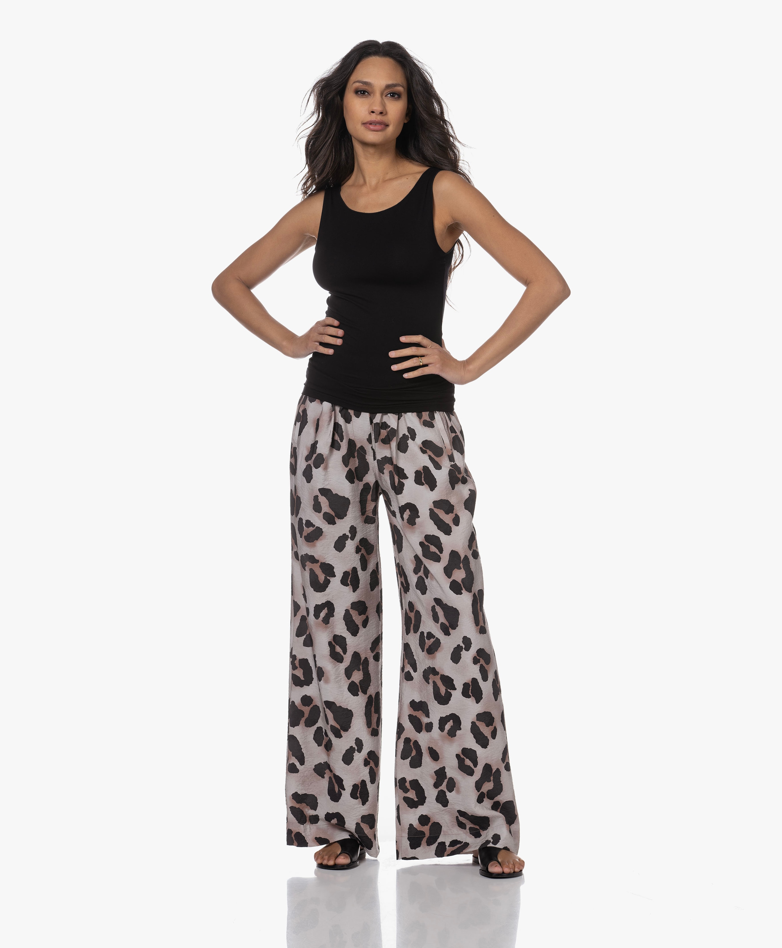 Benji Cheetah Print Wide Leg Pants