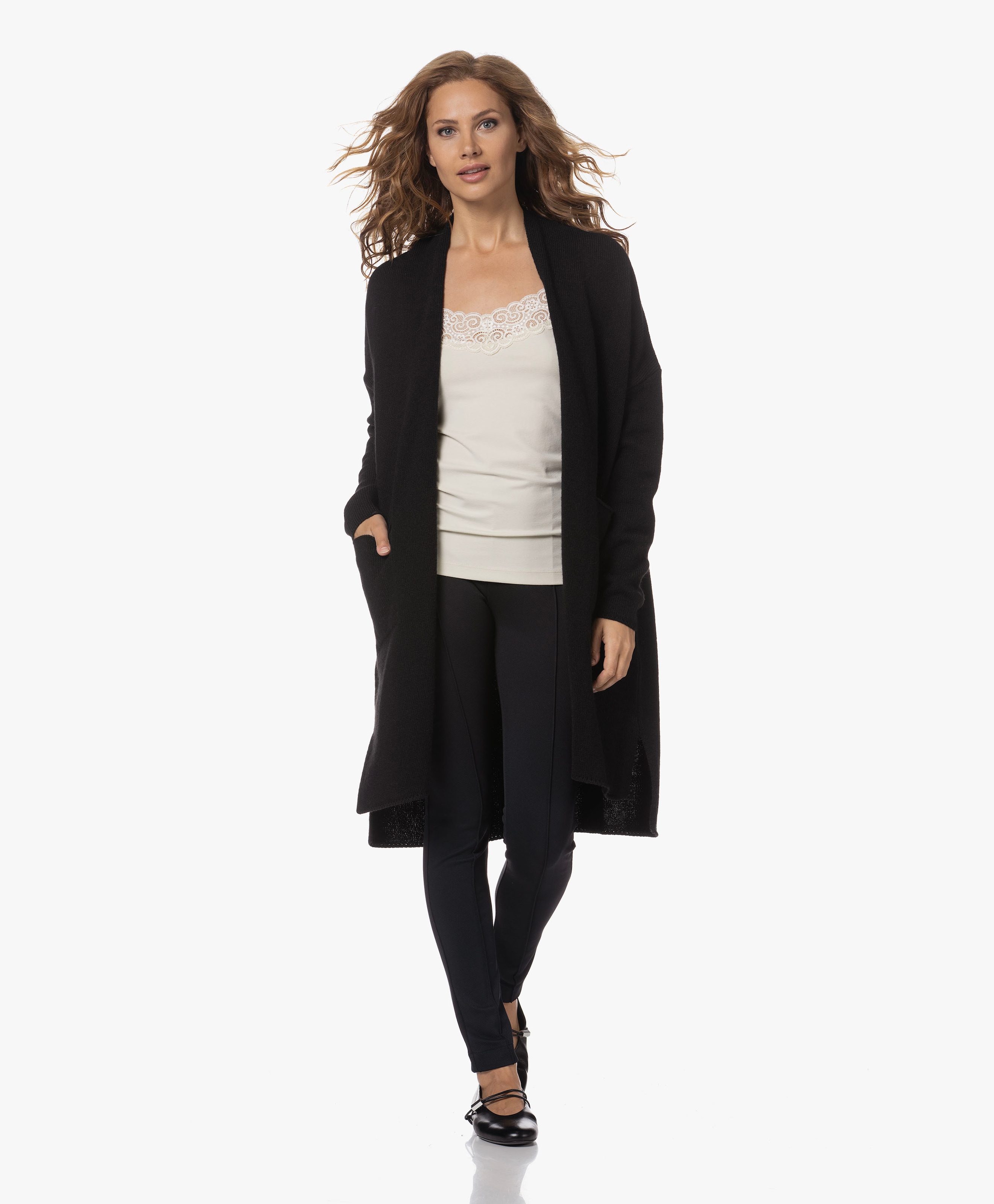 Maine Long Open Cardigan