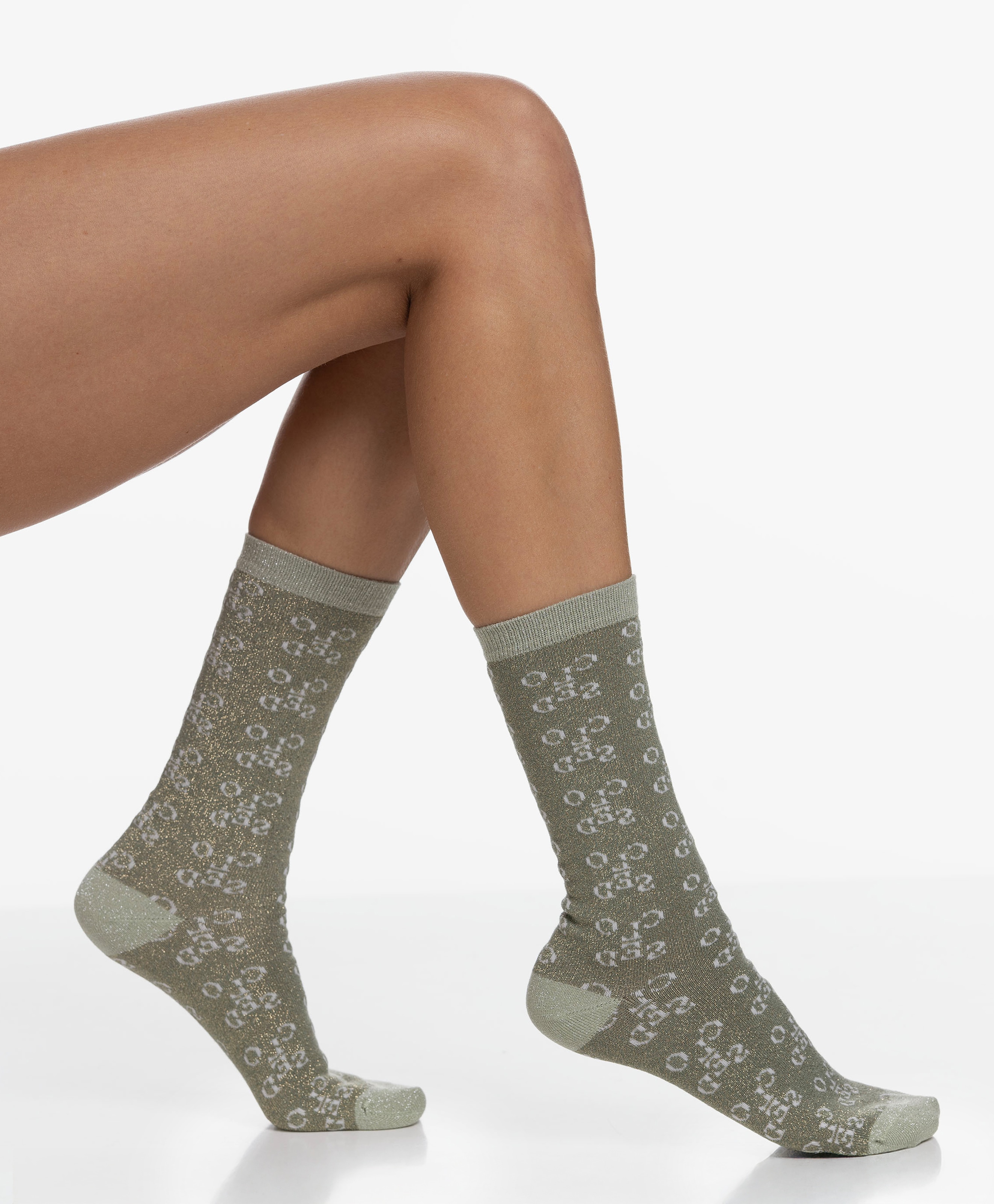 Lurex Monogram Socks