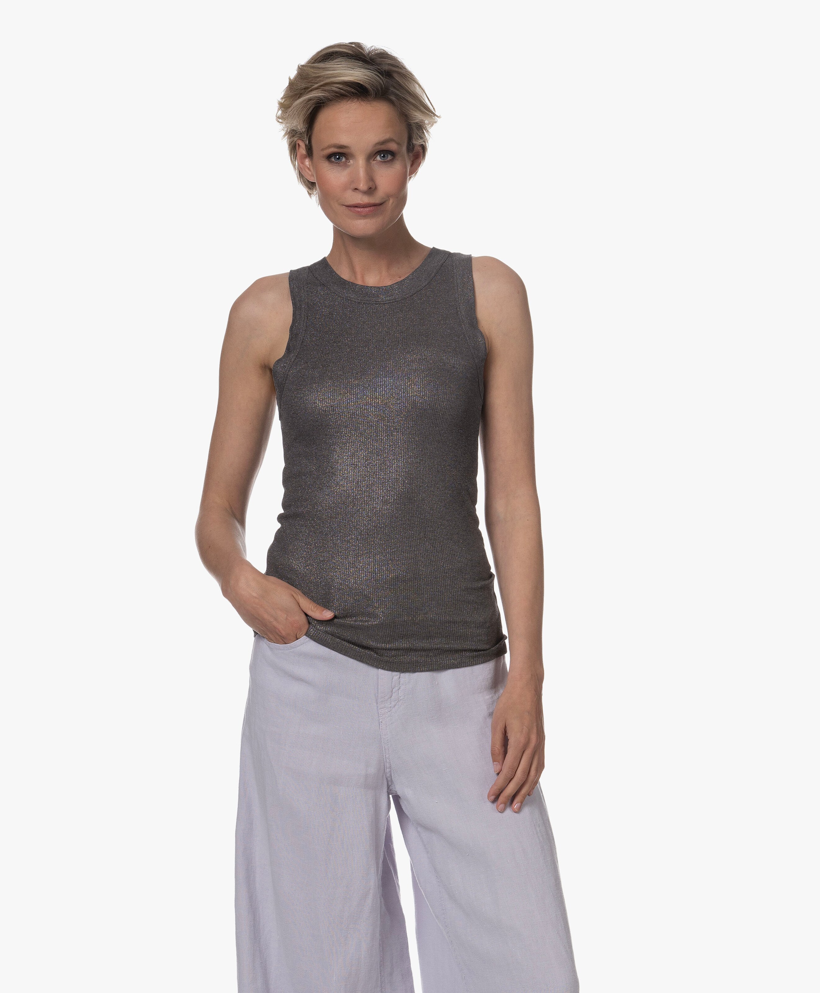 Glanzende Singlet Viscosemix