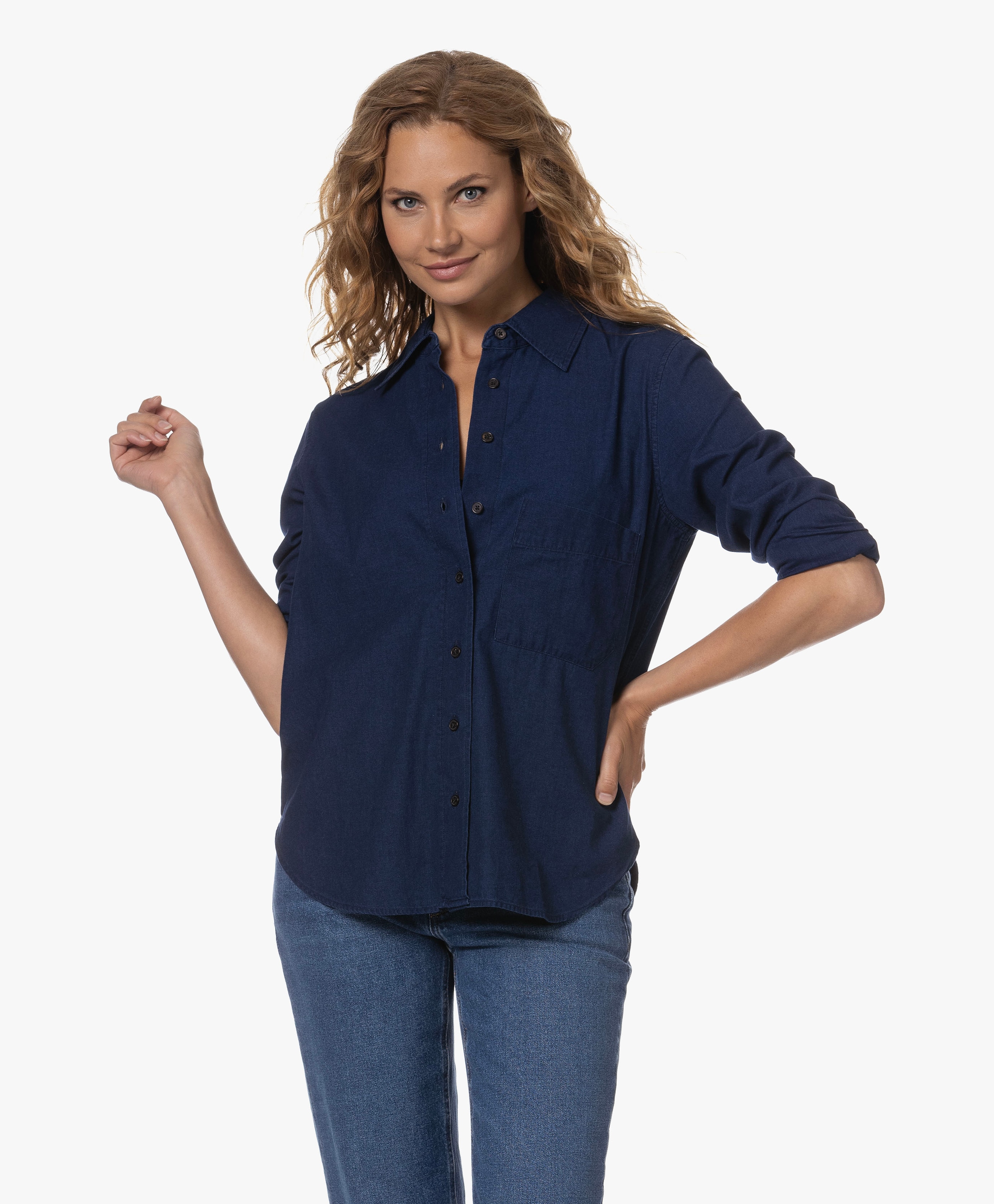 Rechte Katoenen Blouse