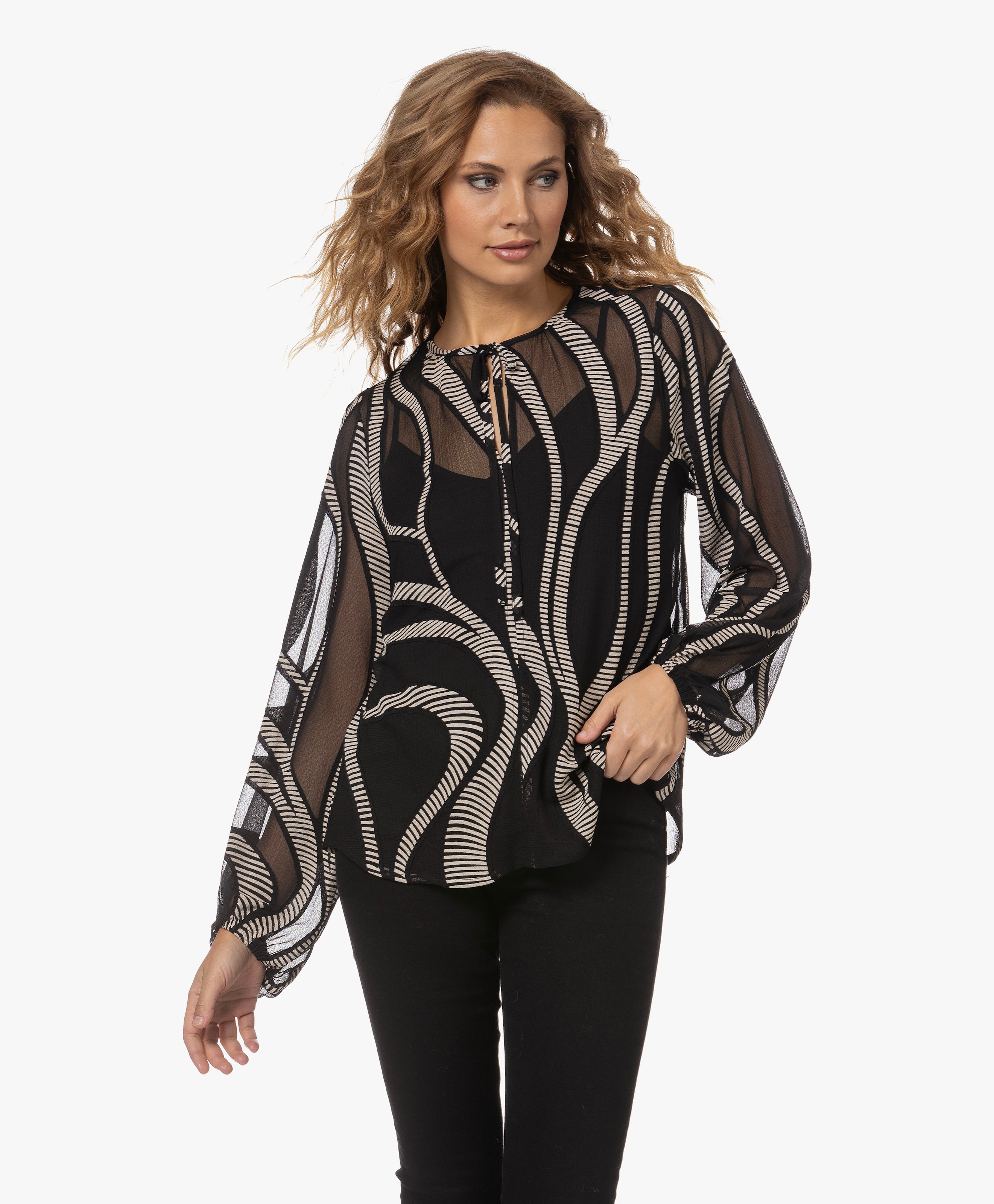 Azora Print Blouse