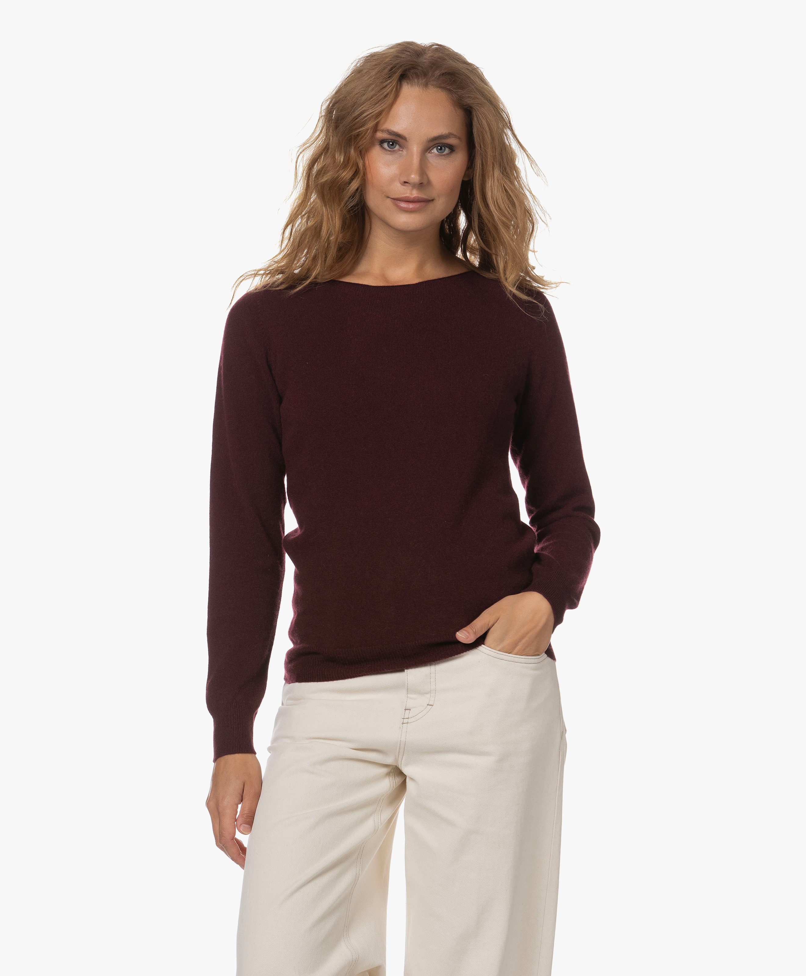 Organic Cashmere Boat Neck Sweater